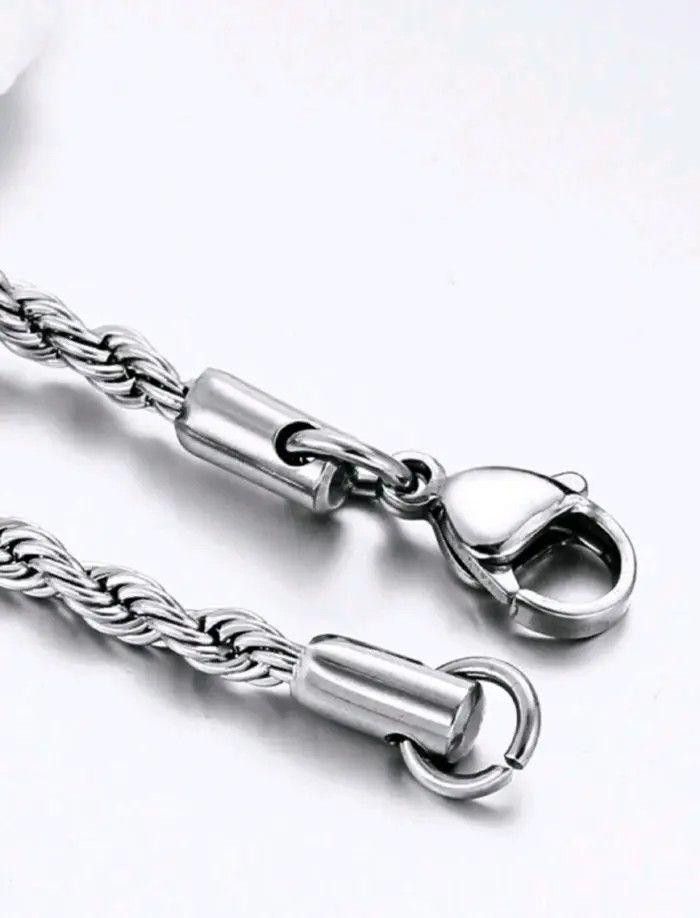 Jewelry Twisted Rope Steel Bracelet Size ONE SIZE - 3 Thumbnail
