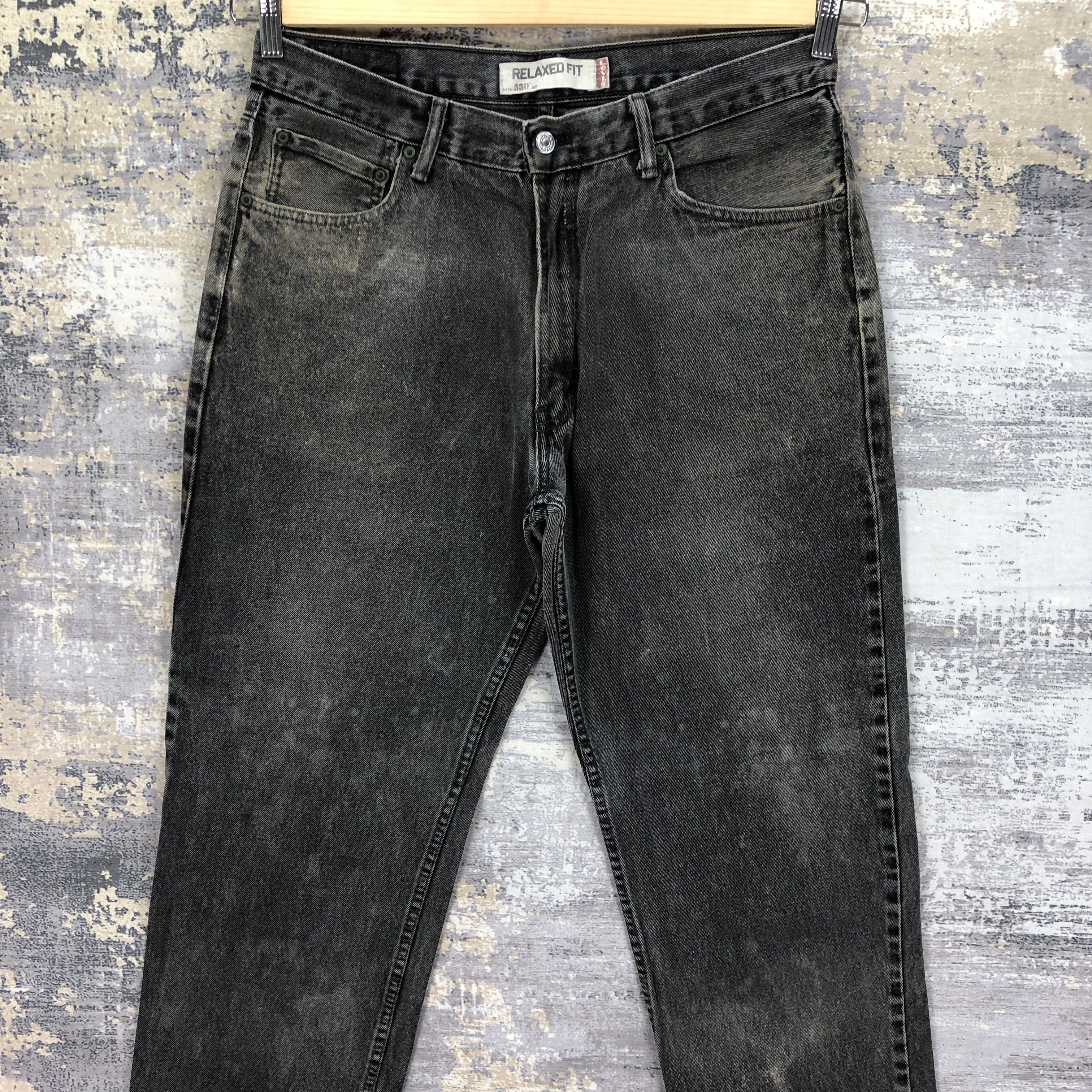 Levi's Vintage Levis 550 Jeans Super Black Levis Denim Pants Size US 34 / EU 50 - 3 Thumbnail
