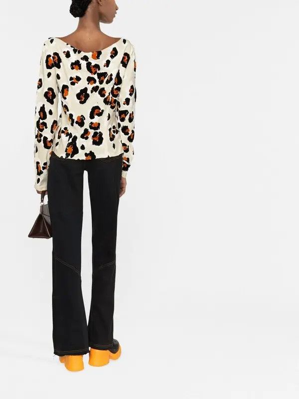 Marni o1y1125 Velvet T-Shirt in Multicolor Size S / US 4 / IT 40 - 4 Thumbnail