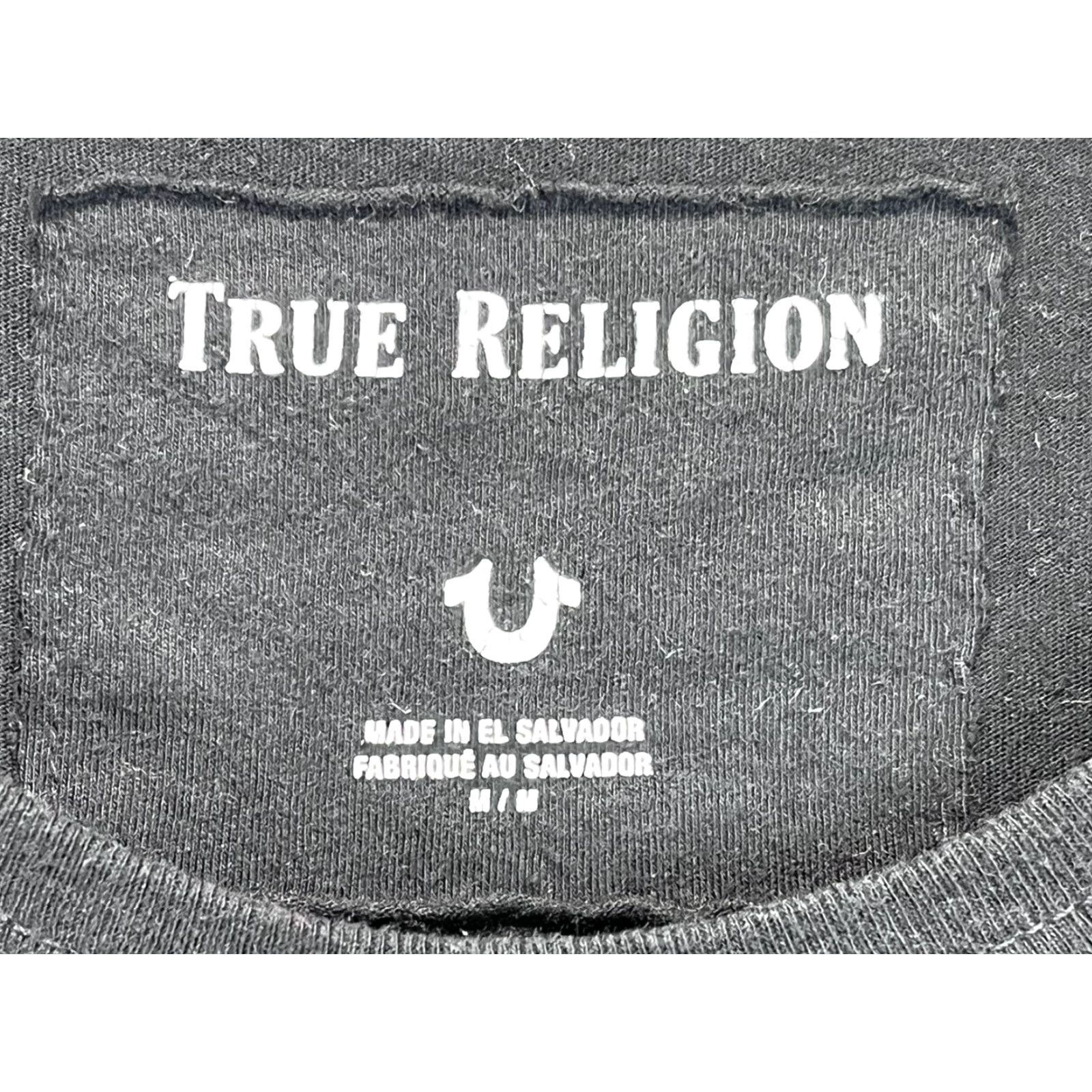 True Religion True Religion Graphic T-Shirt Men’s Medium Black Large Camo Logo Streetwear Size US M / EU 48-50 / 2 - 3 Thumbnail