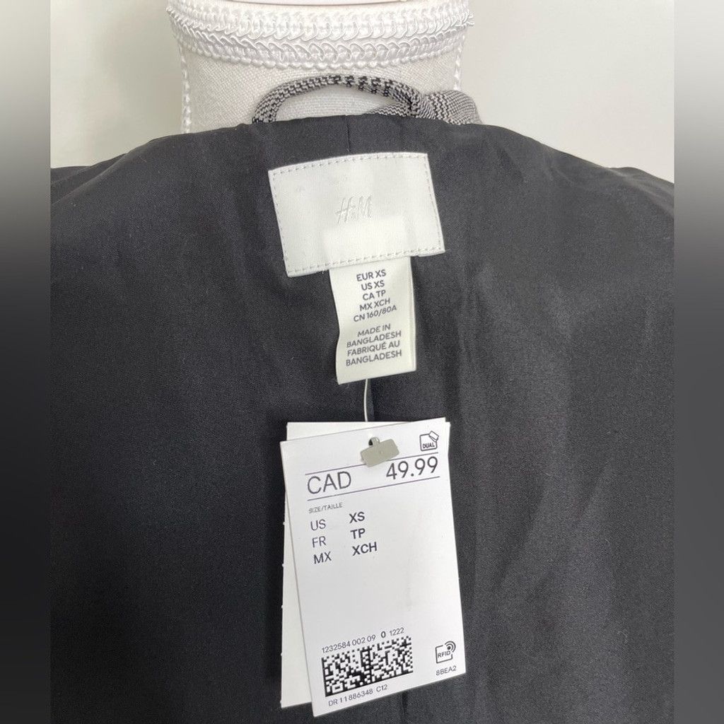 H&M NWT H&M Checkered Double-Breasted Blazer XS Size XS / US 0-2 / IT 36-38 - 12 Thumbnail