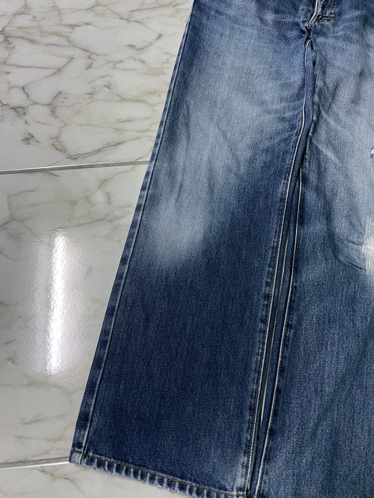 If Six Was Nine × Japanese Brand 💥BAGGY💥VINTAGE 90’s GL HEART DISTRESSED JEAN Size US 31 - 3 Thumbnail