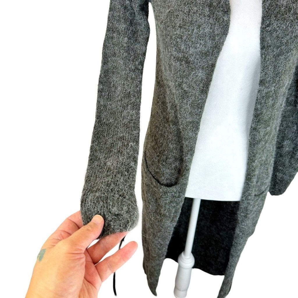 Divided NWOT DIVIDED Women's Long Olive Fuzzy Soft Coatigan Hood XS Size XS / US 0-2 / IT 36-38 - 5 Thumbnail
