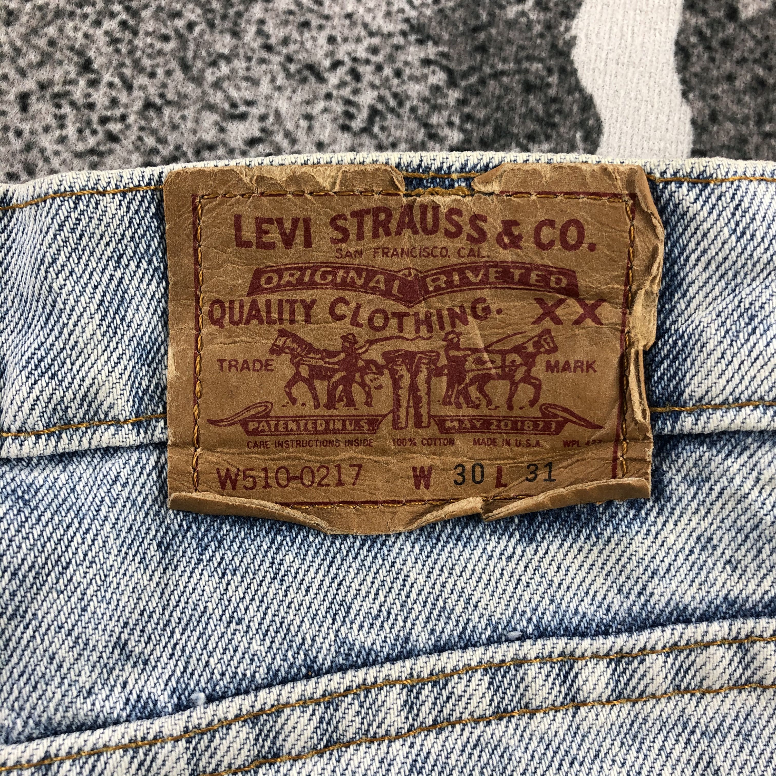 Levi's Vintage 90s Levis 510 Jeans Medium Wash Denim KJ921 Size US 27 - 5 Thumbnail