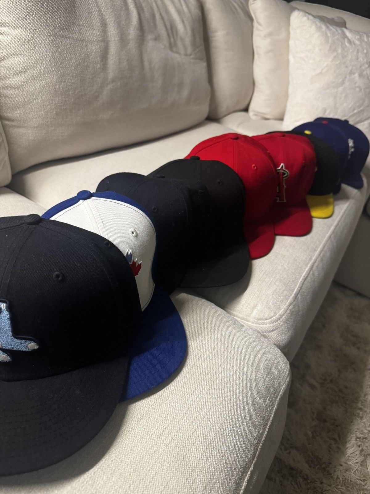 Other Used Fitted Hats bundle size 7 1/8 Size 32 - 3 Thumbnail