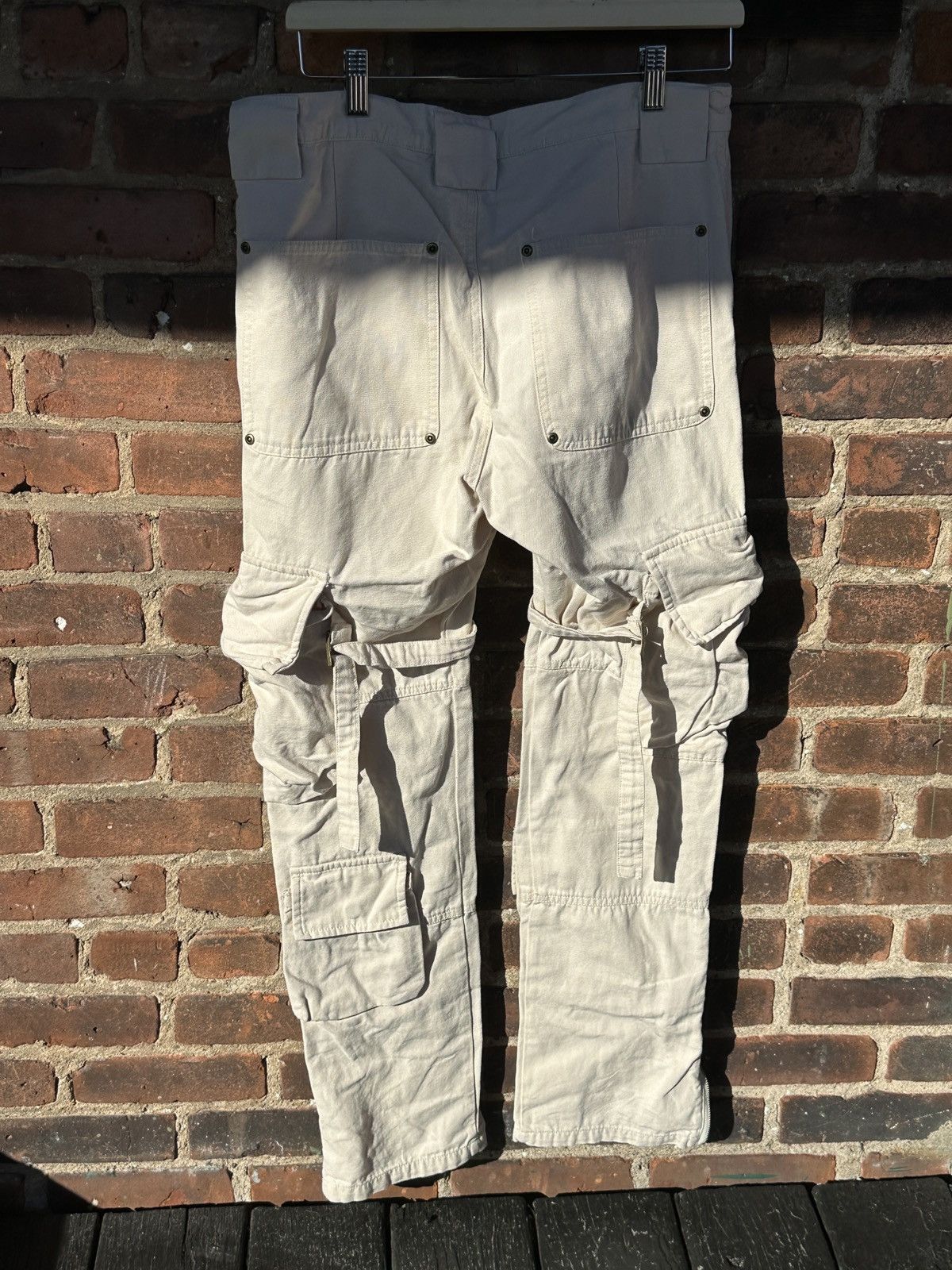 Kody Phillips Kody Phillips Cream Cargo Pants Size US 30 / EU 46 - 2 Thumbnail