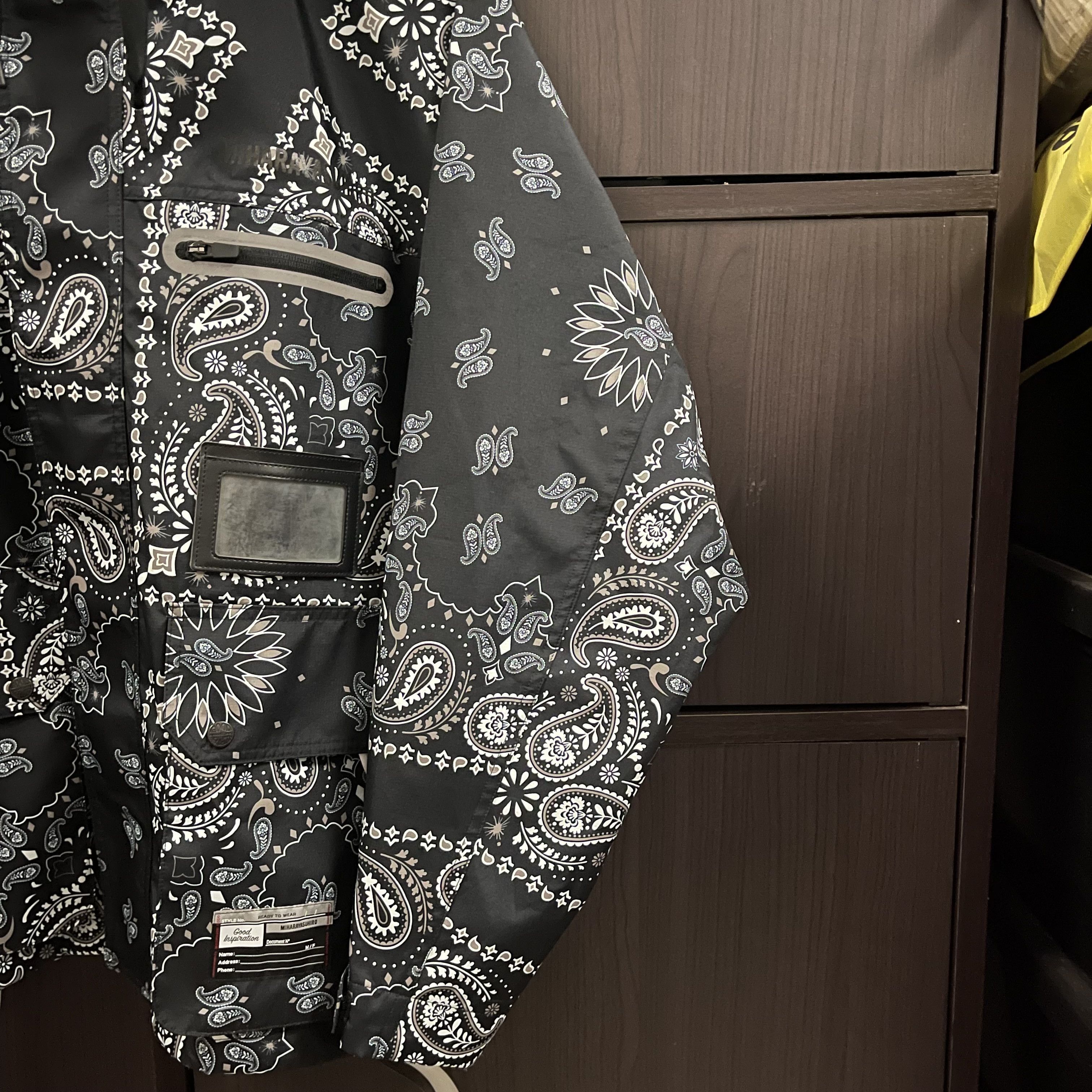 GU × Japanese Brand × Maison MIHARA YASUHIRO Miharayasuhiro Black Bandana Paisley BALACLAVA jacket Size US L / EU 52-54 / 3 - 4 Thumbnail