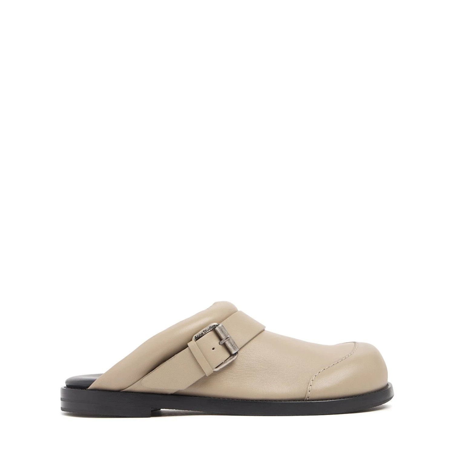 Acne Studios ACNE STUDIOS Taupe Leather Buckle Mules New & Authentic (Wom Size US 5 / IT 35 - 1 Thumbnail