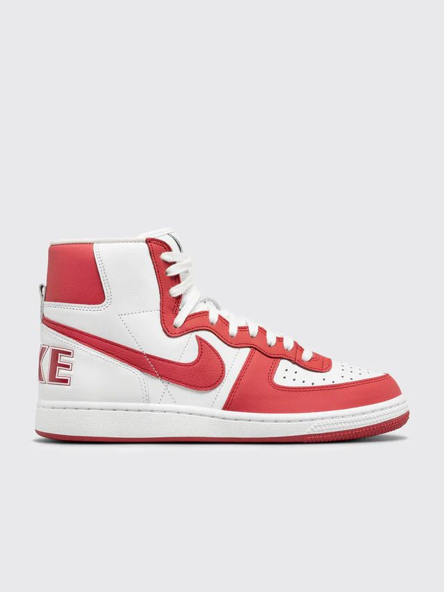 Comme des Garcons Homme Plus × Nike o1mle0325 Terminator High Sneakers in Red & White Size US 8 / IT 38 - 1 Thumbnail