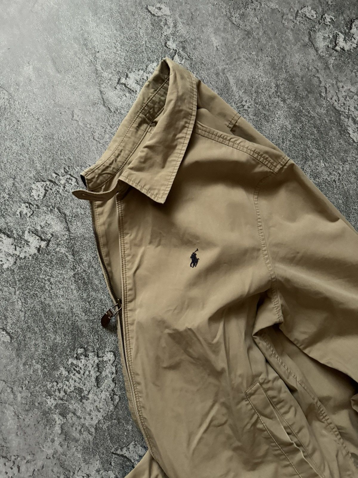 Polo Ralph Lauren × Ralph Lauren × Vintage Polo Ralph Lauren L beige distressed jacket bomber light Size US L / EU 52-54 / 3 - 24 Thumbnail
