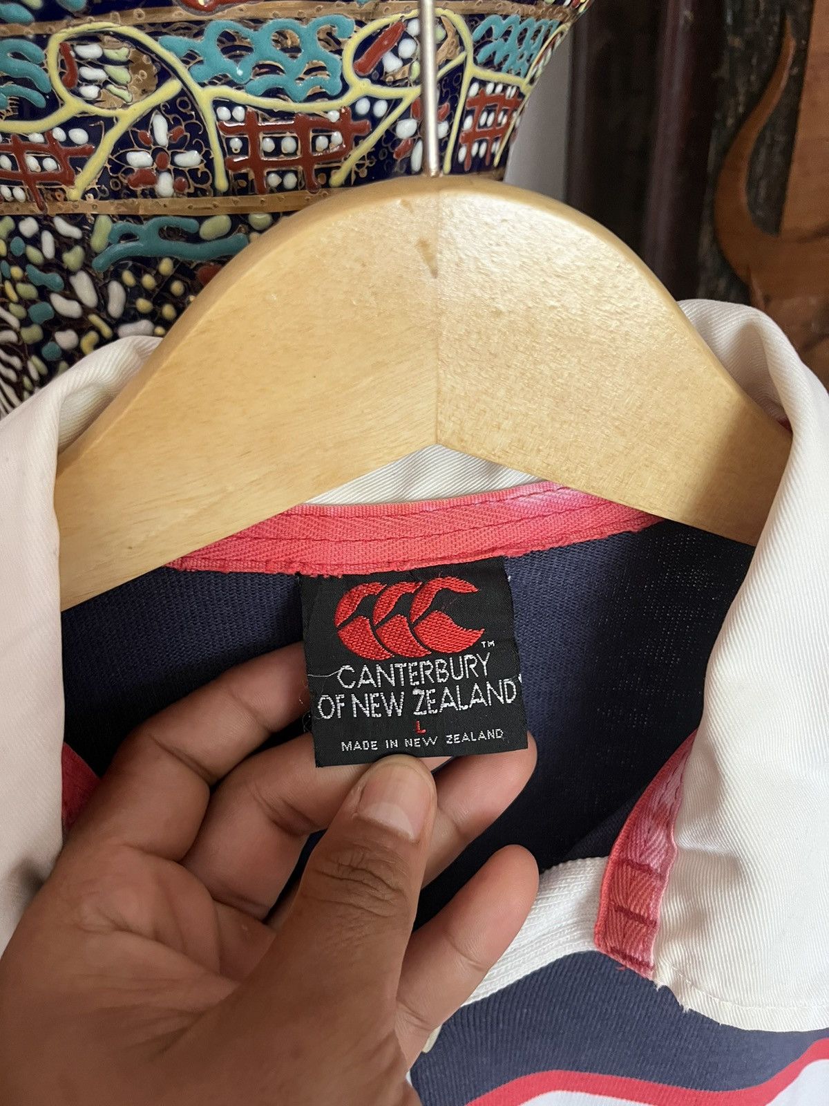 Canterbury of New Zealand Vintage Centerburry Australia Flag Logo Rugby Shirt Size US L / EU 52-54 / 3 - 9 Thumbnail