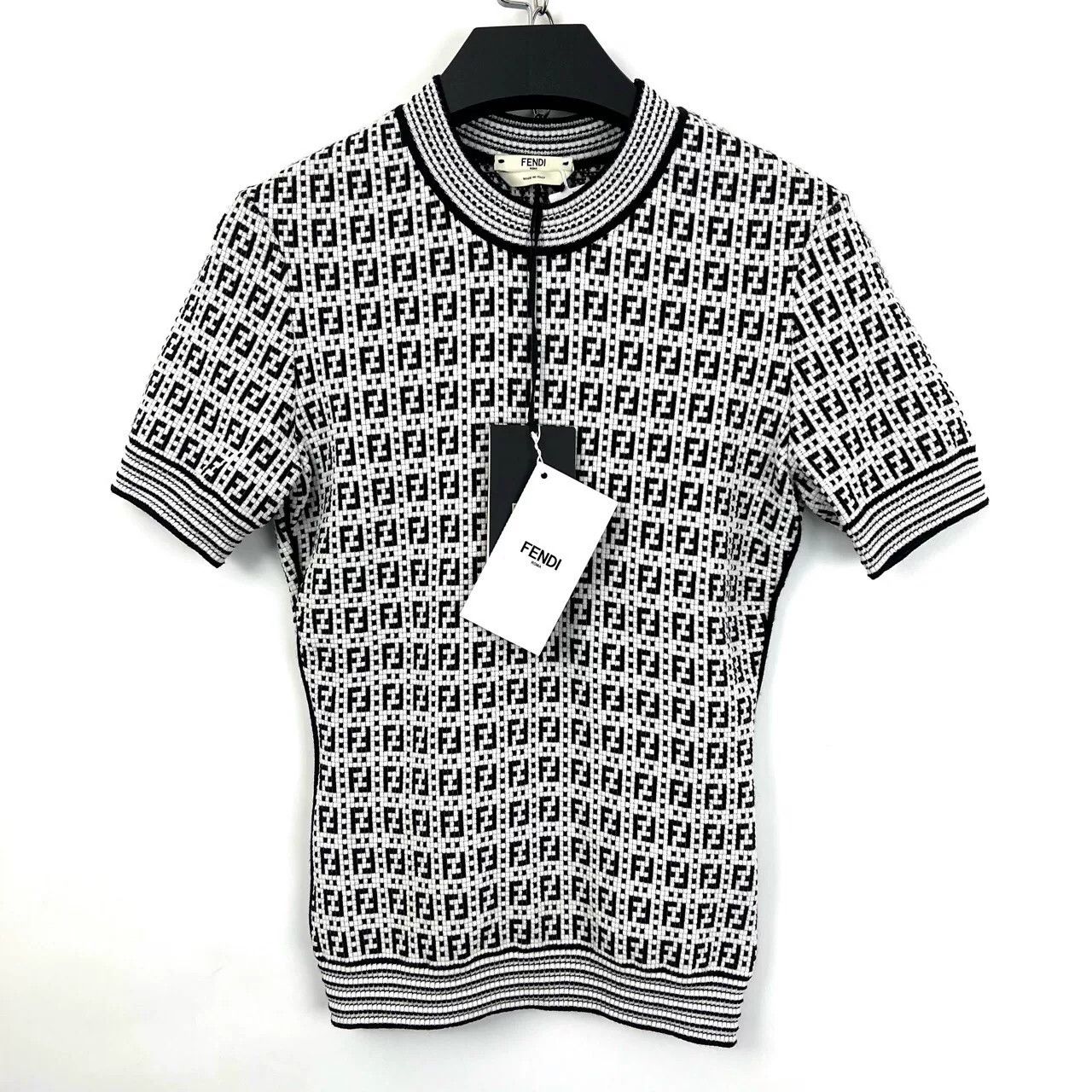 Fendi Fendi FF All-Over Print Knit Short Sleeve Size S / US 4 / IT 40 - 1 Thumbnail