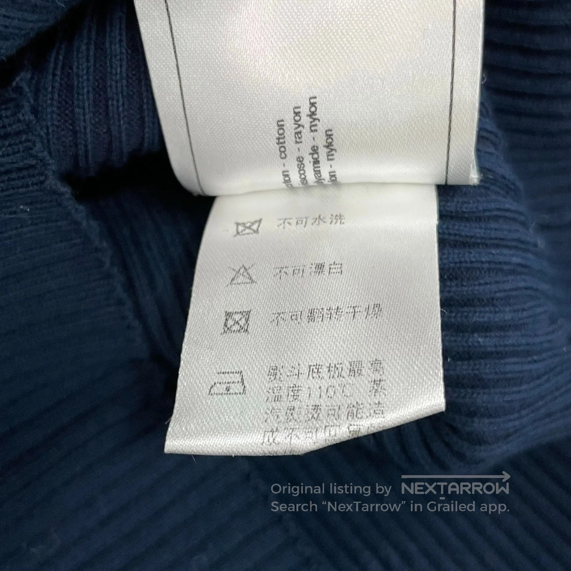 Chanel Chanel Deep Blue Printed Faux Two Piece Knit Top| Size XS / US 0-2 / IT 36-38 - 9 Thumbnail