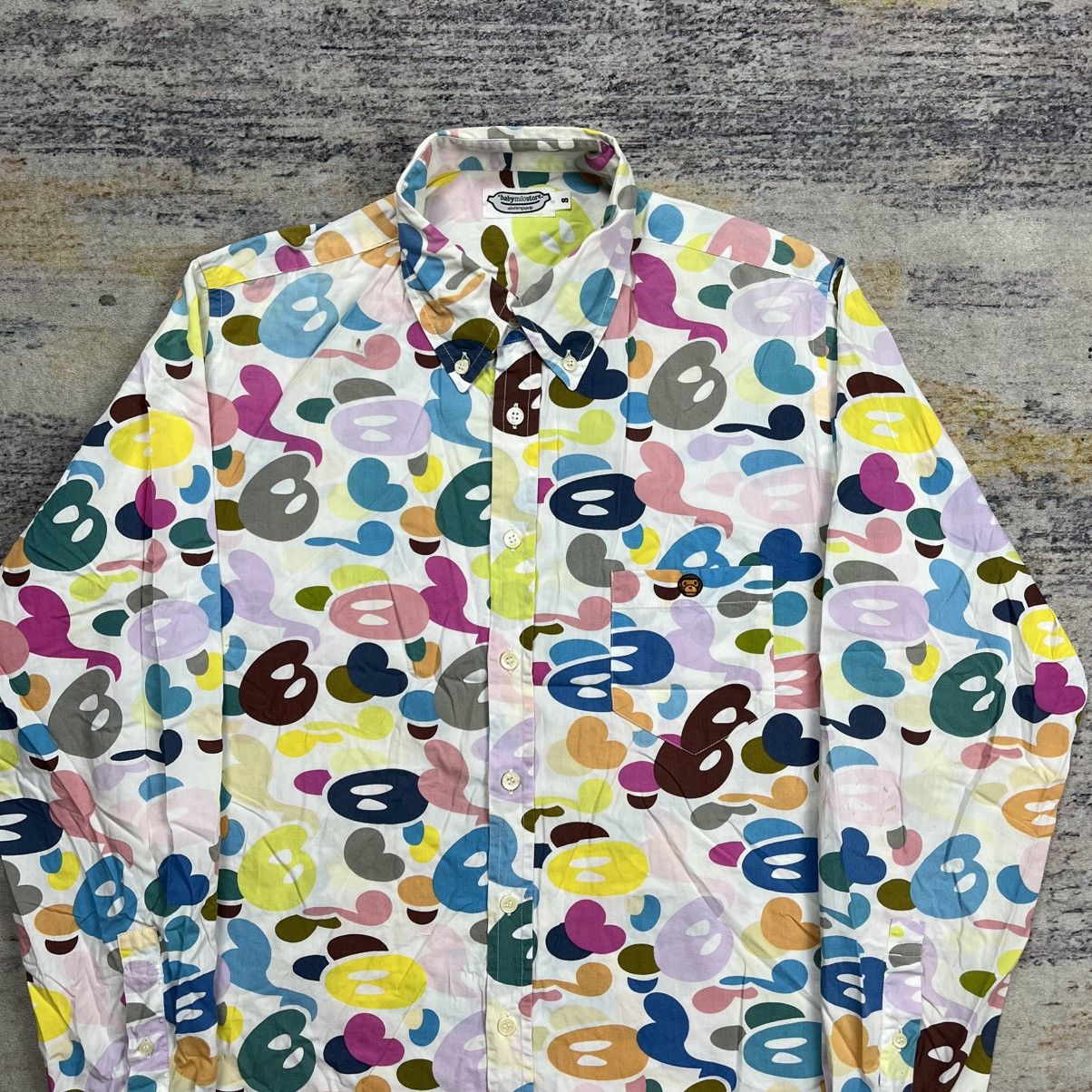 Bape Bape baby milo candy button down shirt Size US S / EU 44-46 / 1 - 3 Thumbnail