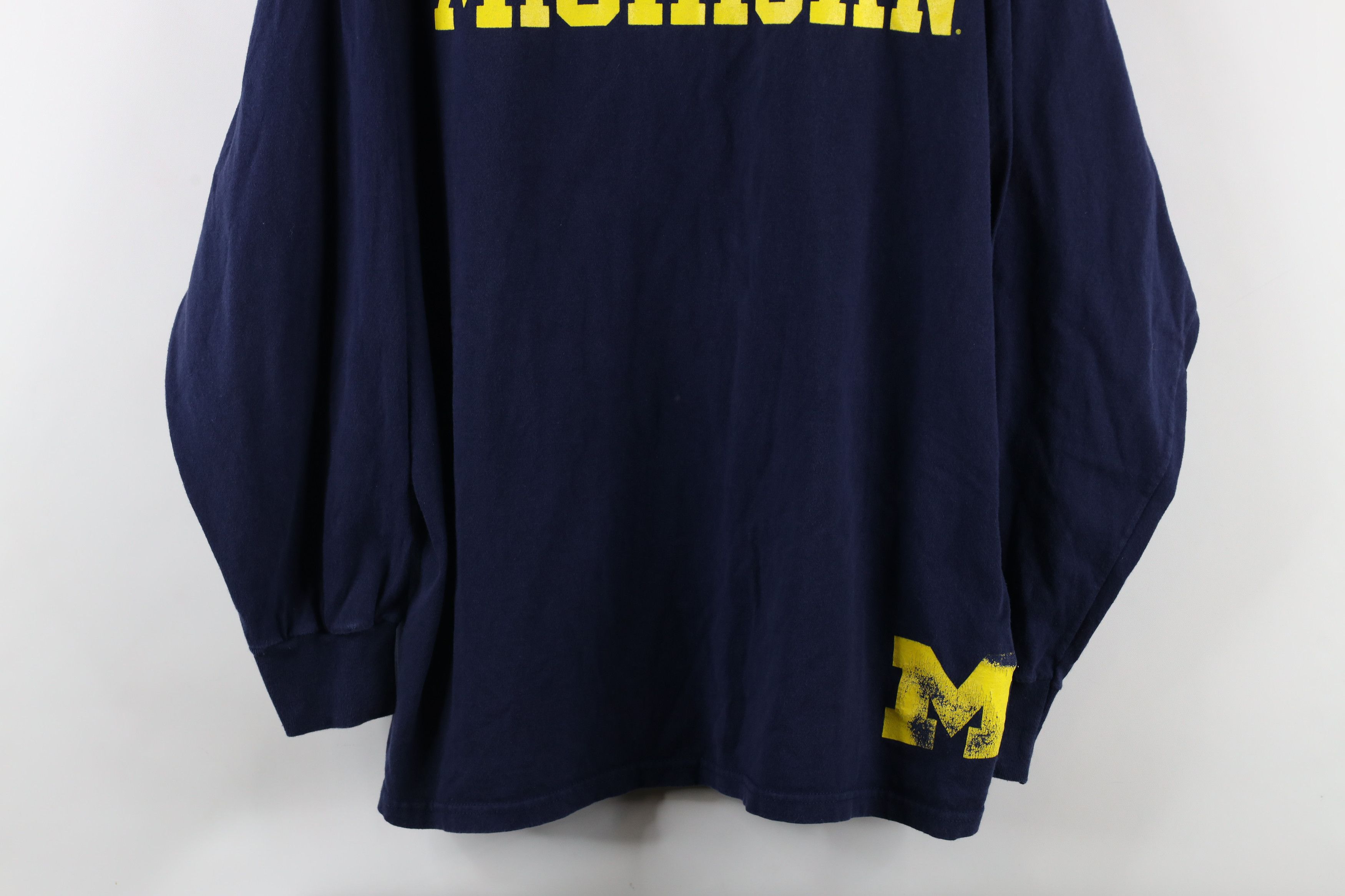 Vintage Vintage Spell Out University of Michigan Long Sleeve T-Shirt Size US XL / EU 56 / 4 - 3 Thumbnail