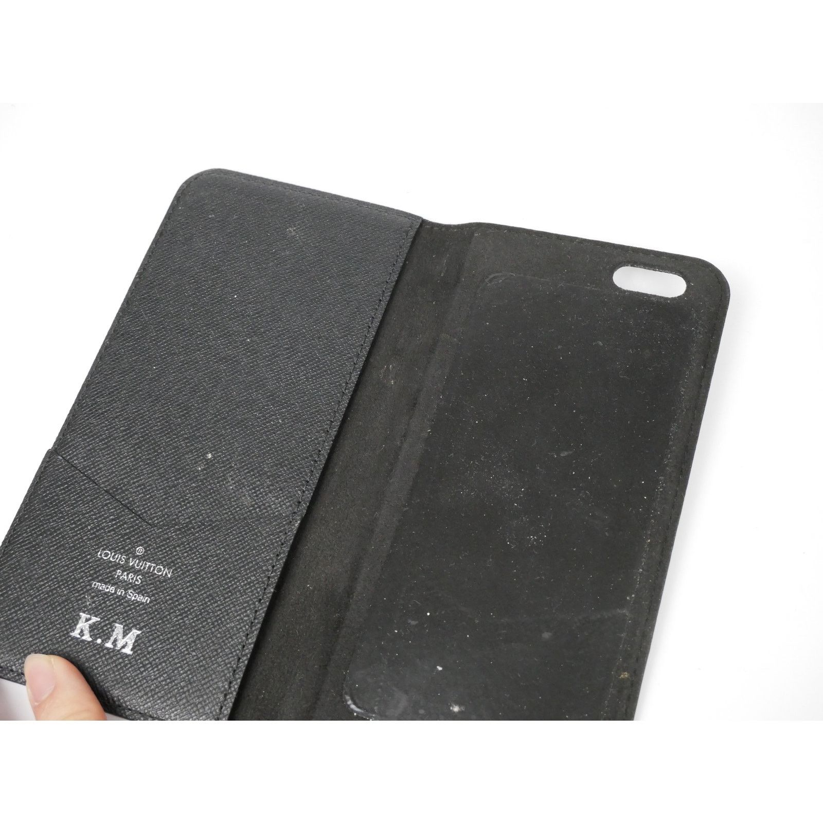 Louis Vuitton Louis Vuitton Folio Monogram Eclipse Case iPhone Size ONE SIZE - 4 Thumbnail