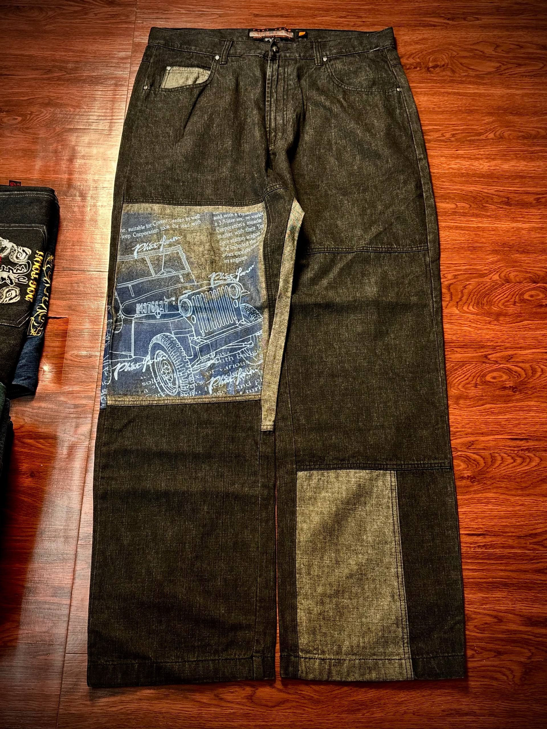 Phat Farm Vintage 00s Phat Farm Jeep S.U.G All over Prints Denim Pants Size US 36 / EU 52 - 1 Thumbnail