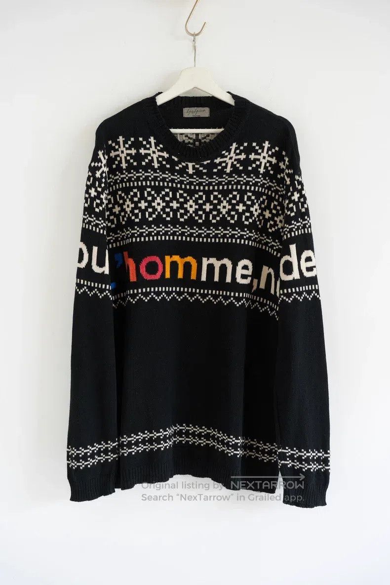 Yohji Yamamoto Yohji Yamamoto 16aw Fair Isle jacquard knit sweater Size US L / EU 52-54 / 3 - 1 Thumbnail