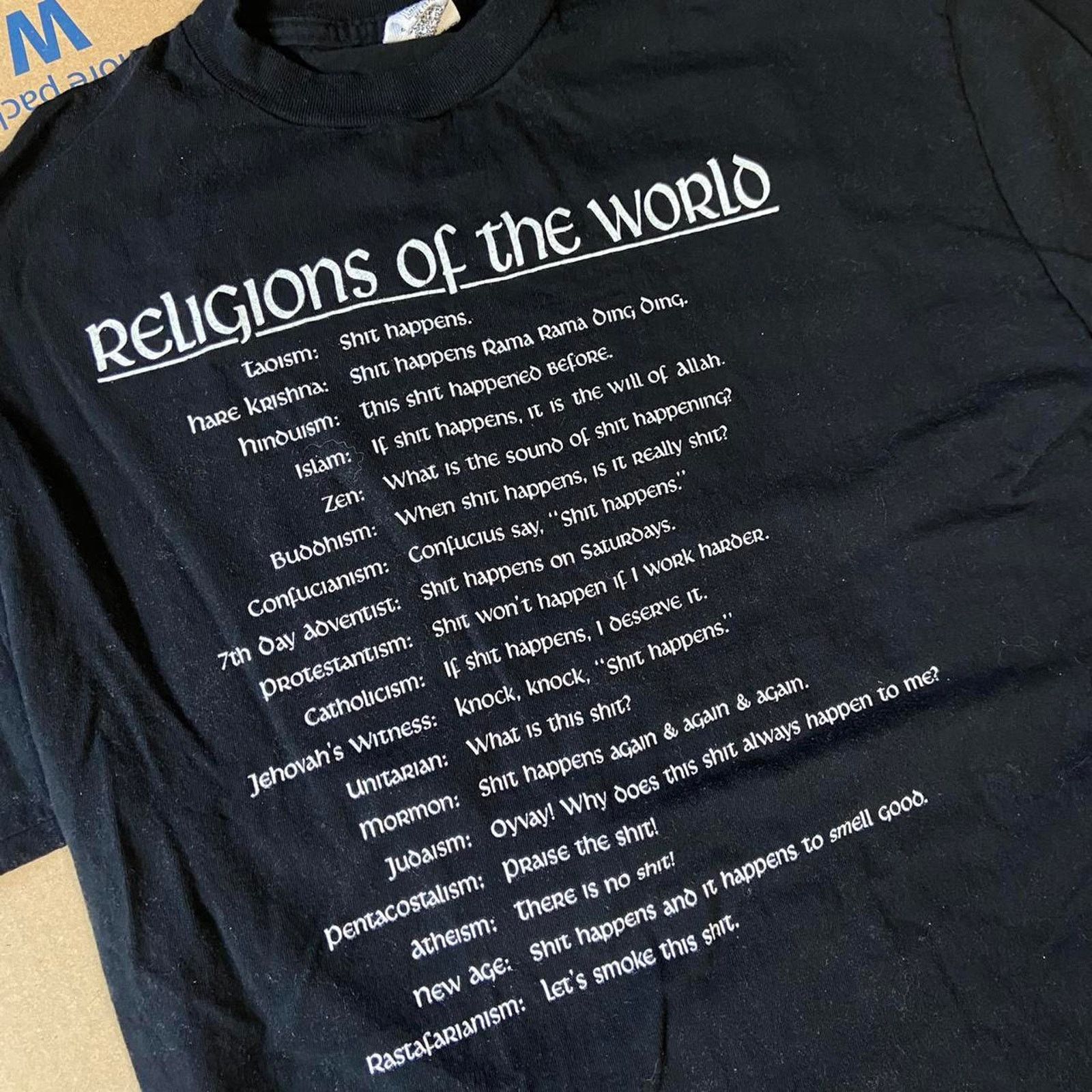 Vintage Vintage religions of the world tee shirt xl Size US XL / EU 56 / 4 - 4 Thumbnail