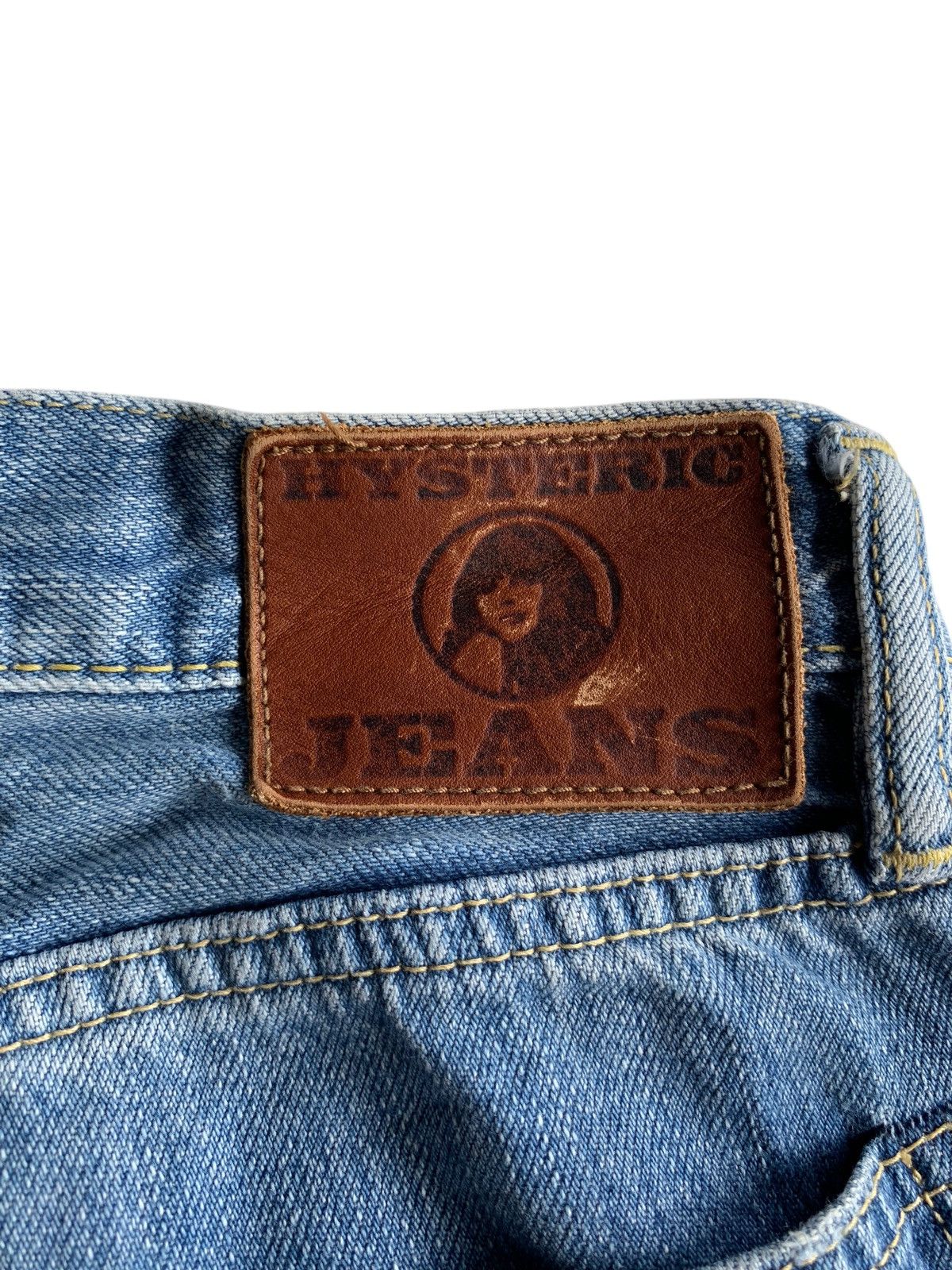 Hysteric Glamour × Japanese Brand HYSTERIC GLAMOUR REWORK LOW RISE SELVEDGE DISTRESSED DENIM🎌 Size US 27 - 13 Thumbnail