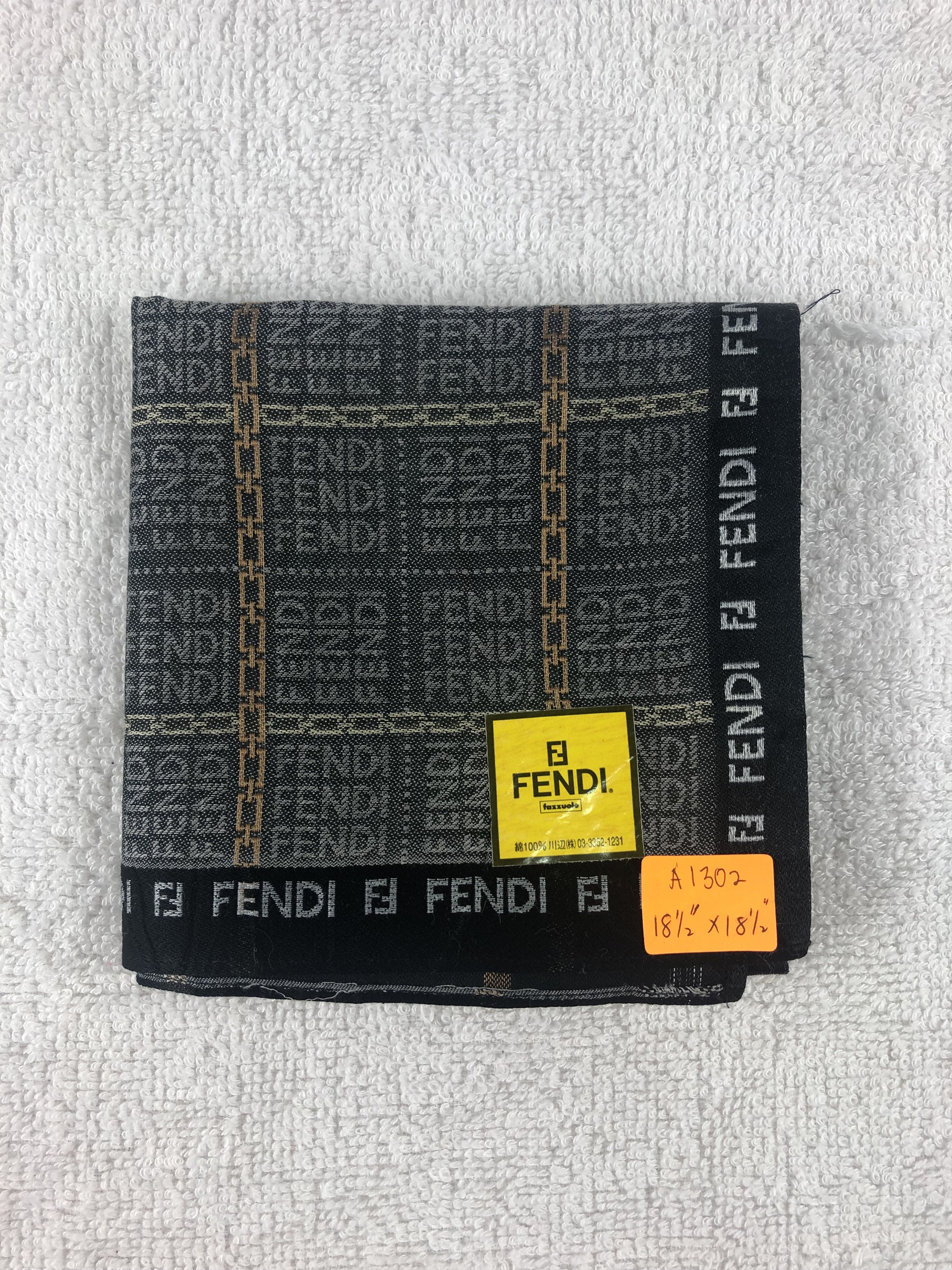 Vintage Fendi Monogram Handkerchief / Bandana / Neckerchief A1302 Size ONE SIZE - 6 Thumbnail