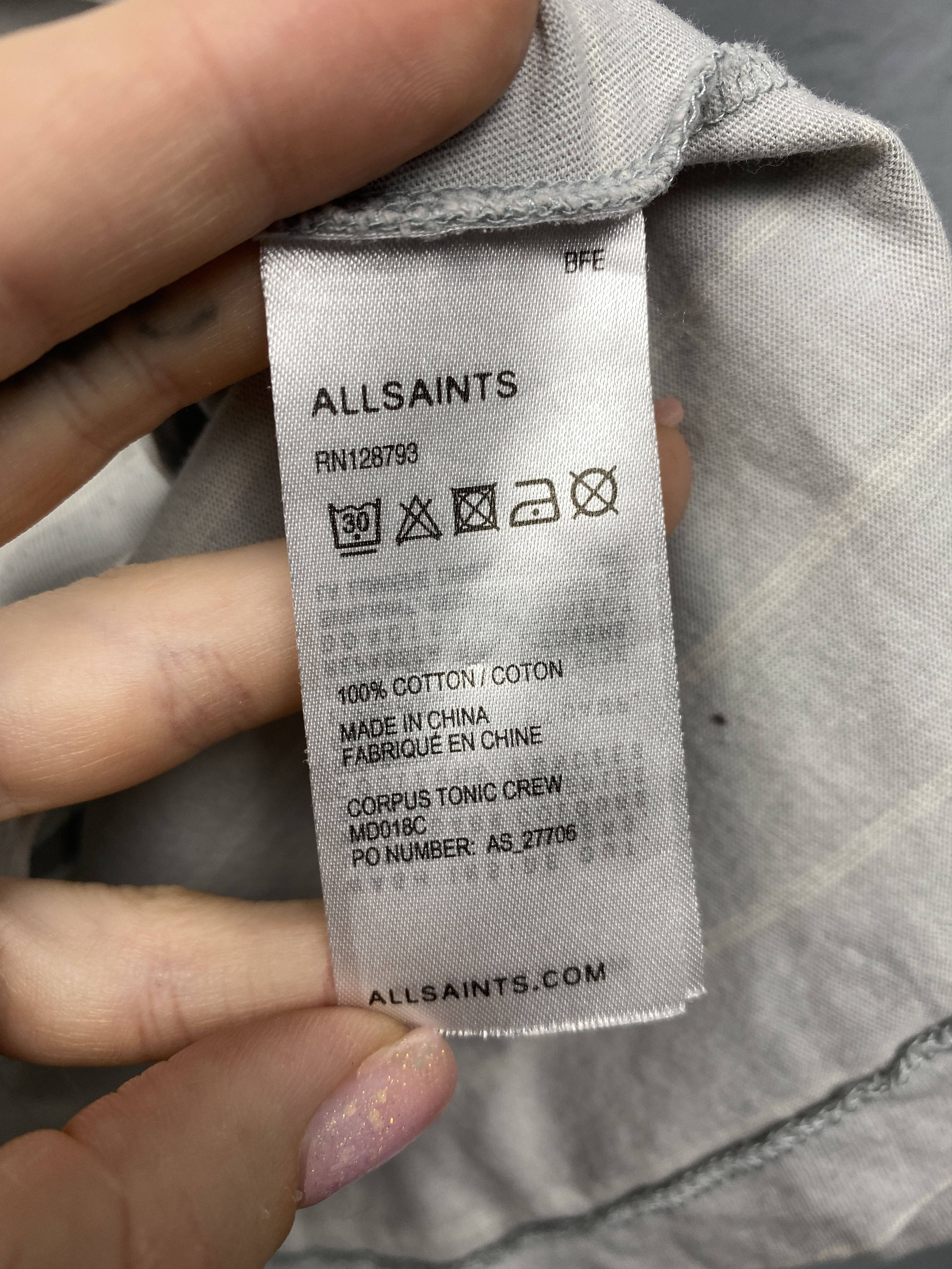 Allsaints × Vintage Allsaints Vintage Mens Corpus Tonic Crew Neck T-Shirt Size US S / EU 44-46 / 1 - 6 Thumbnail