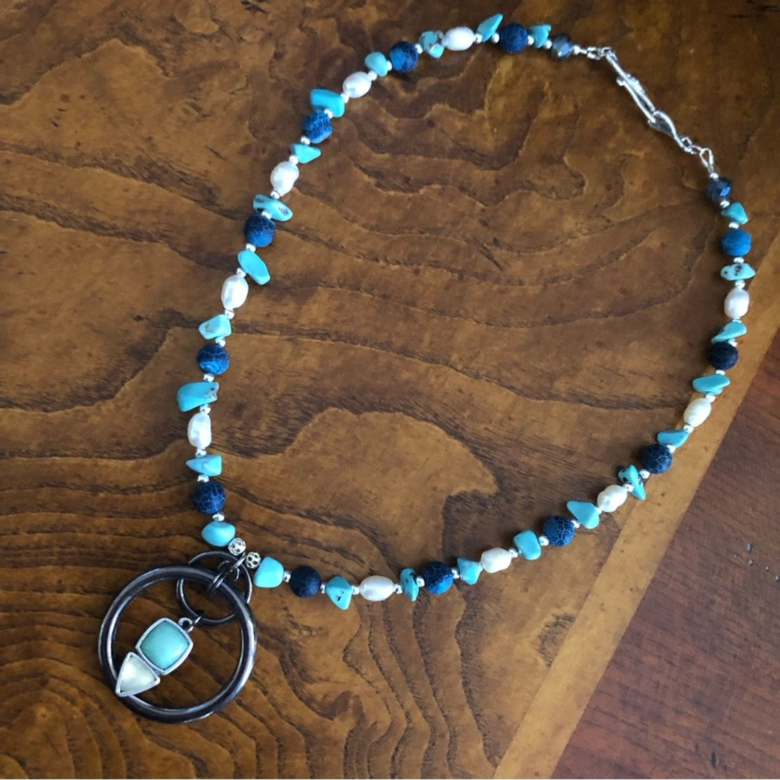Handmade Handcrafted southwest style freshwater pearl necklac Size ONE SIZE - 7 Thumbnail