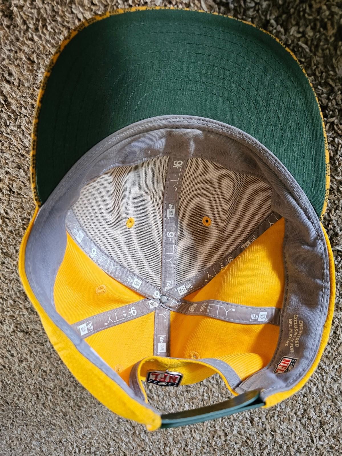New Era GREEN BAY PACKERS SNAPBACK Yellow HAT FOOTBALL NEWERA 9FIFTY Size ONE SIZE - 7 Thumbnail
