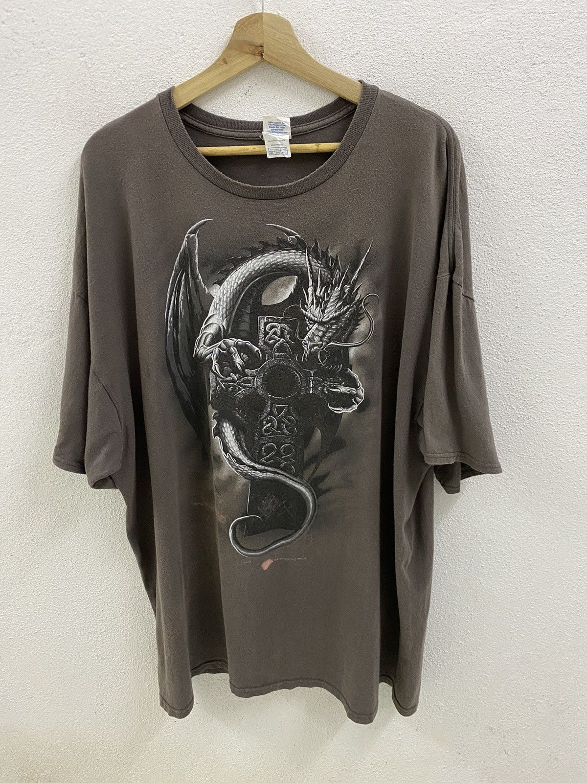 image of Affliction x Jnco Vintagey2K Affiction Dragon Graphic Tee in Brown, Men's (Size 2XL)