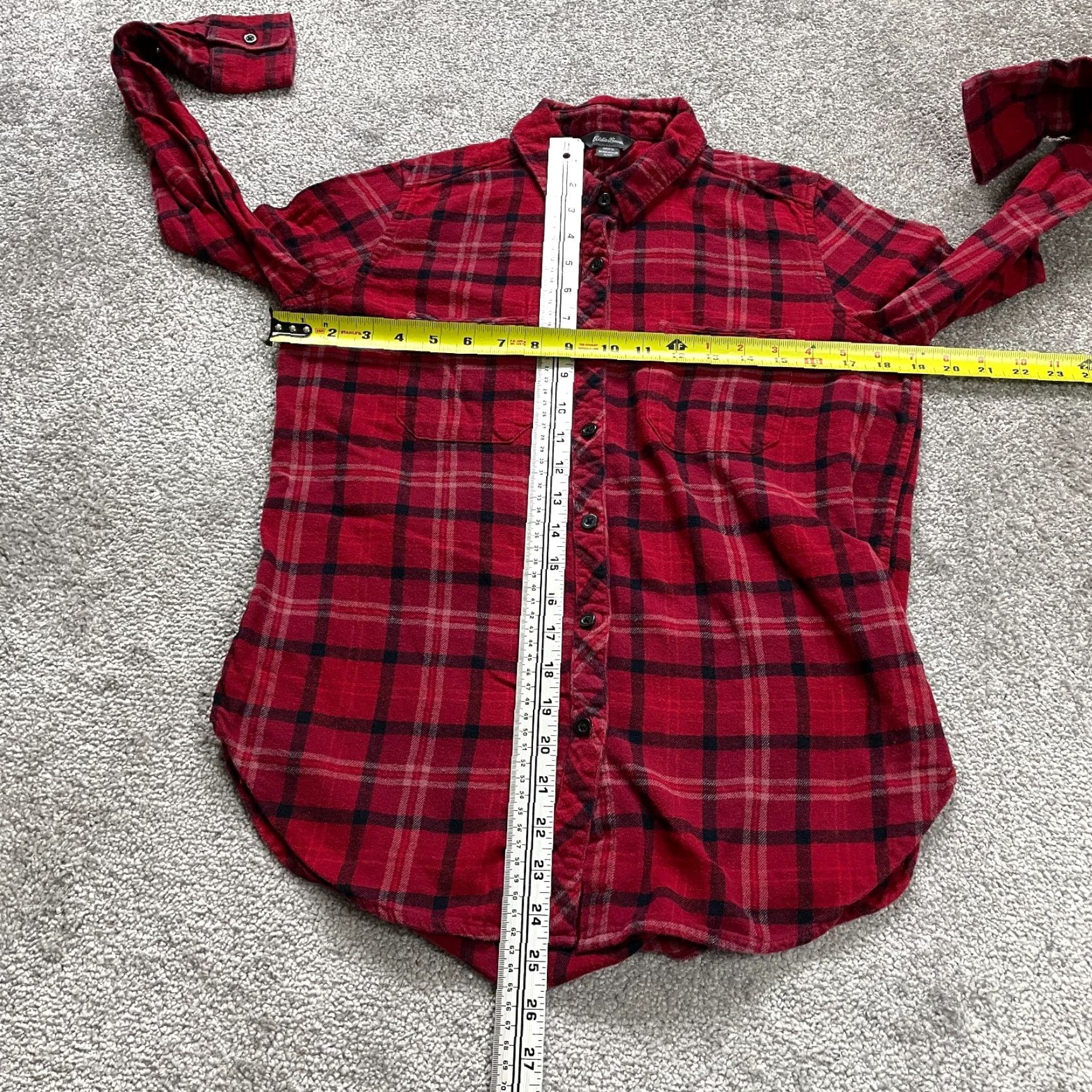 Eddie Bauer VINTAGE? No — Eddie Bauer Button-Up Shirt Womens Small Red Plaid Flannel Cotton Long Sleeve Casual Classic Womens S Red Eddie Bauer Shirt Size S / US 4 / IT 40 - 7 Thumbnail