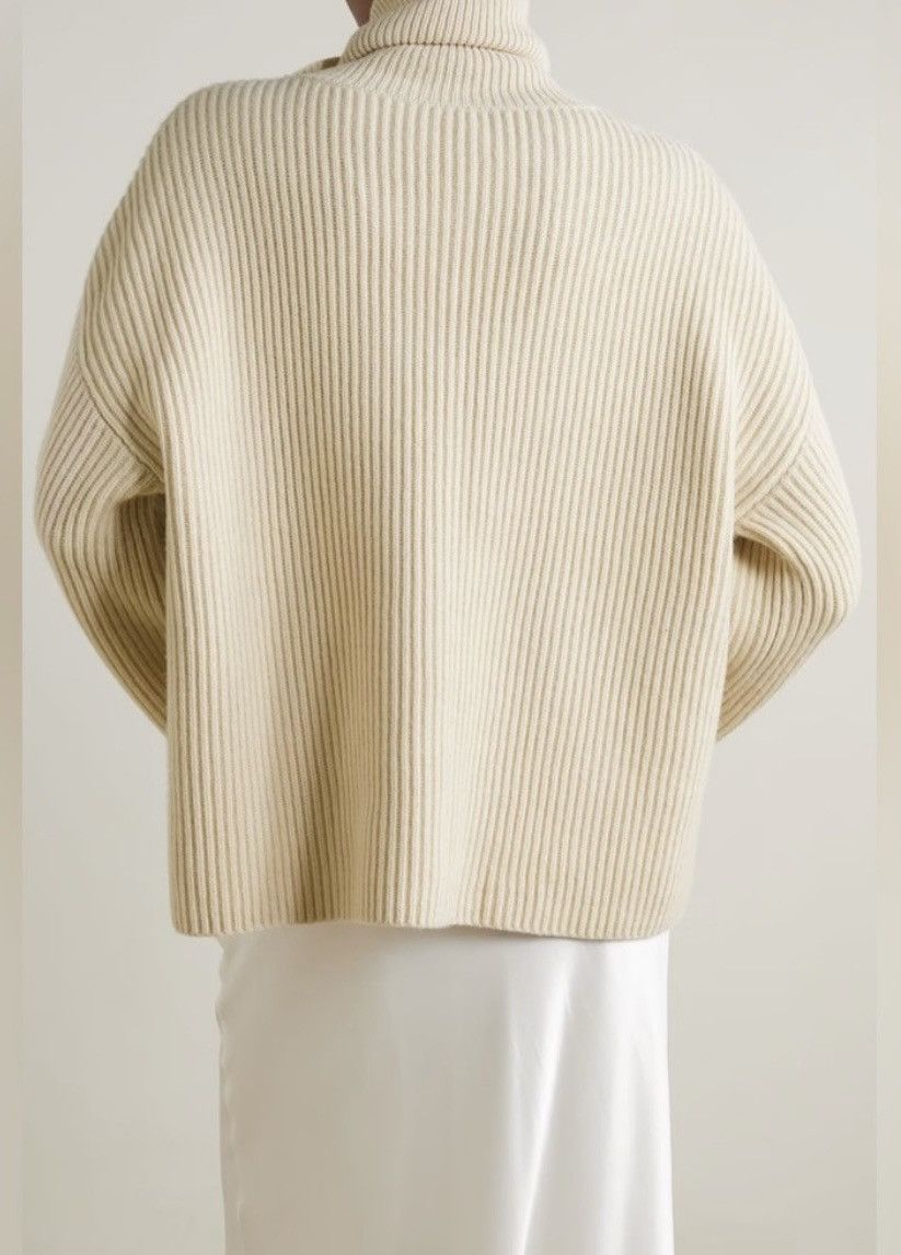 Toteme TOTEME Oversized ribbed 100% wool turtleneck sweater size L Size L / US 10 / IT 46 - 3 Thumbnail