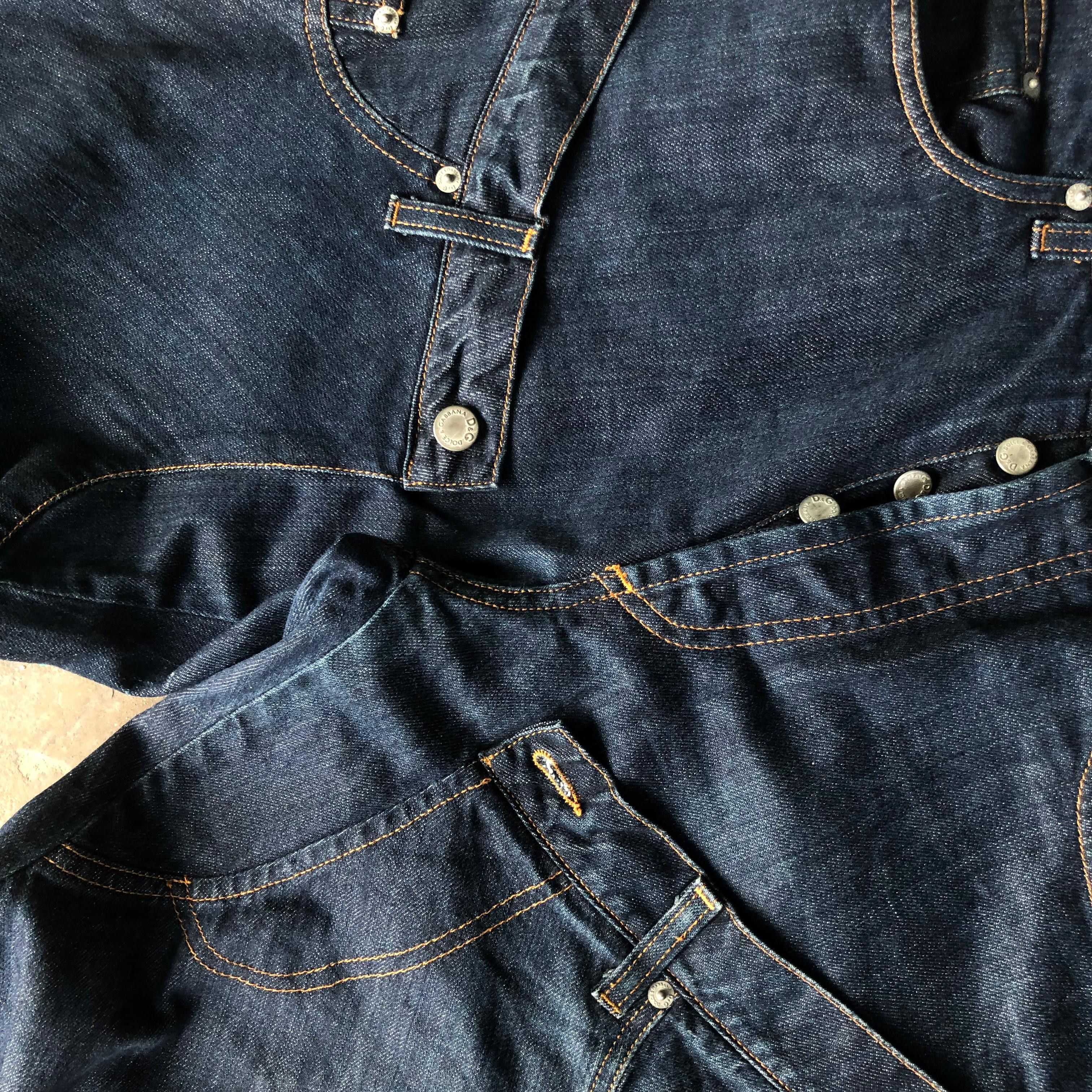 Dolce & Gabbana 00s Dolce & Gabbana Double Waist Baggy Jeans Size US 32 / EU 48 - 6 Thumbnail