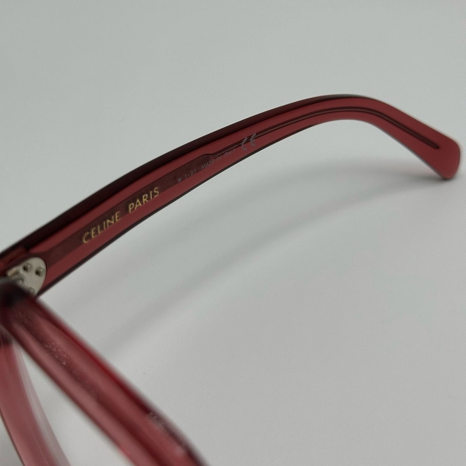 Celine Celine Eyeglasses CL50096I 74 Shiny Transparent Terracotta Size ONE SIZE - 5 Thumbnail