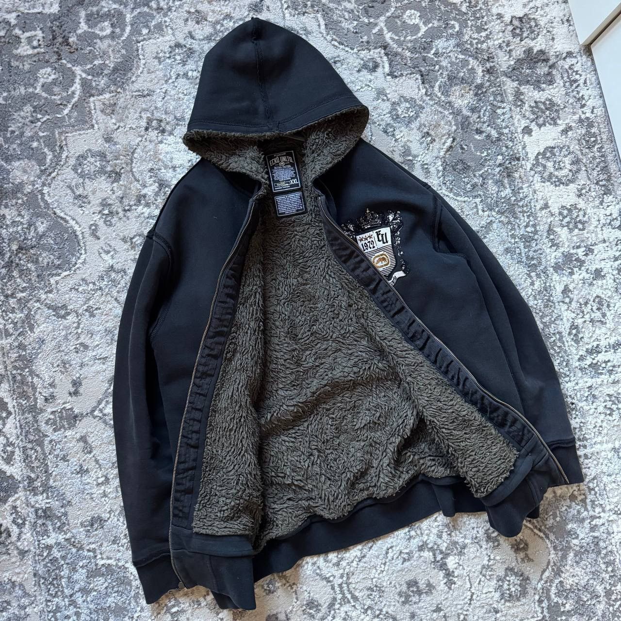Ecko Unltd. Ecko Unltd Affliction Gothic Skull Heavy Fur Zip Hoodie Size US XXL / EU 58 / 5 - 6 Thumbnail