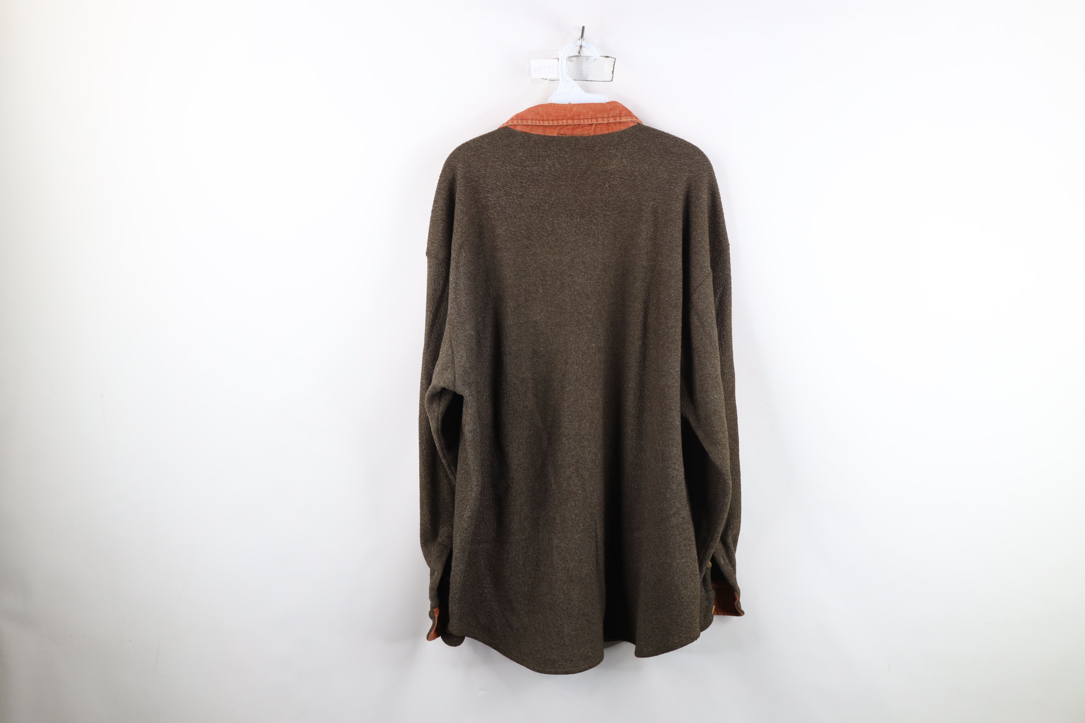 Vintage Vintage 90s Streetwear Fleece Collared Button Shirt Size US XXL / EU 58 / 5 - 13 Thumbnail