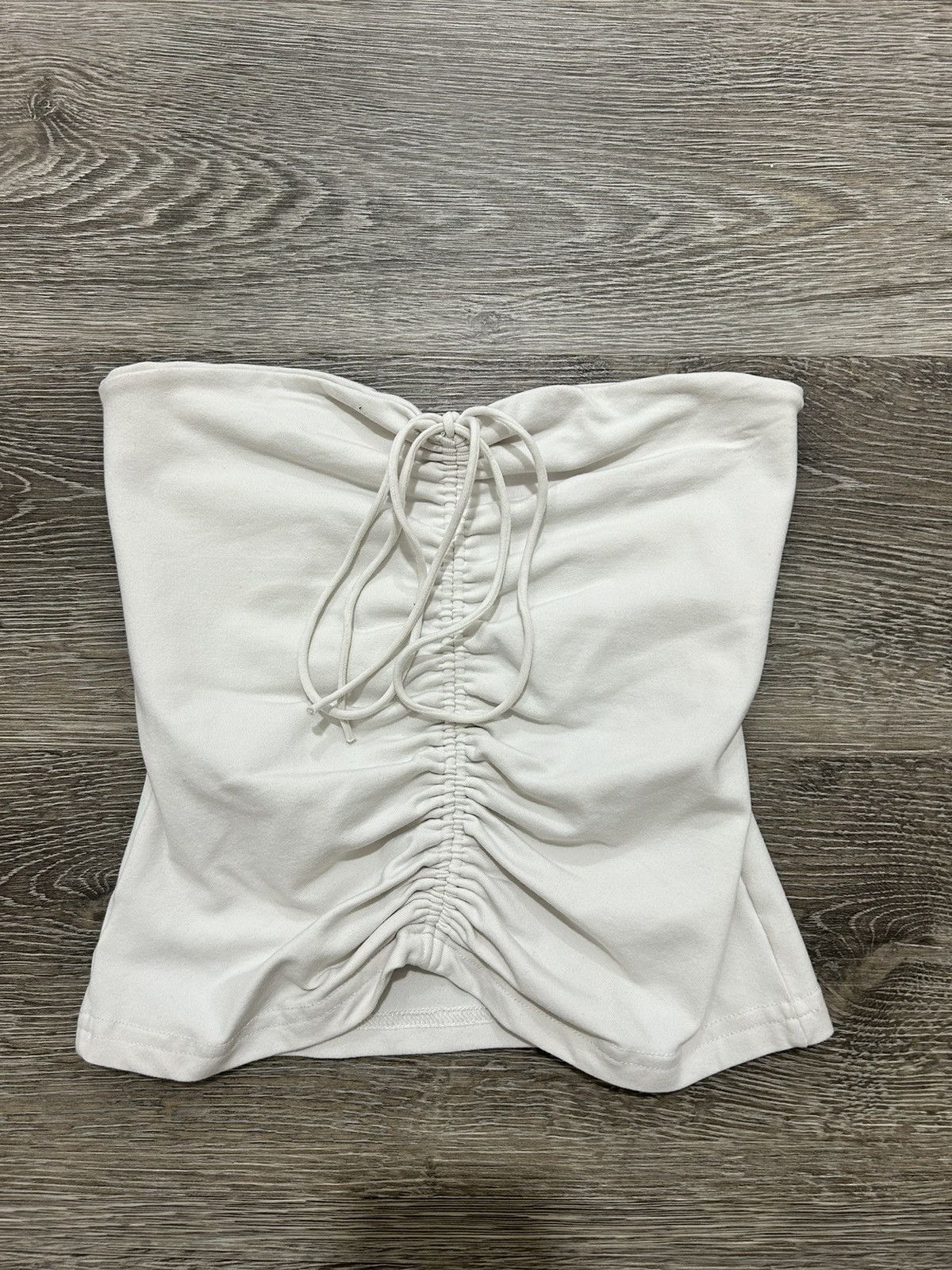 Susana Monaco Susana Monaco Gathered Front Halter Crop Top White/Sugar Size XS / US 0-2 / IT 36-38 - 6 Thumbnail