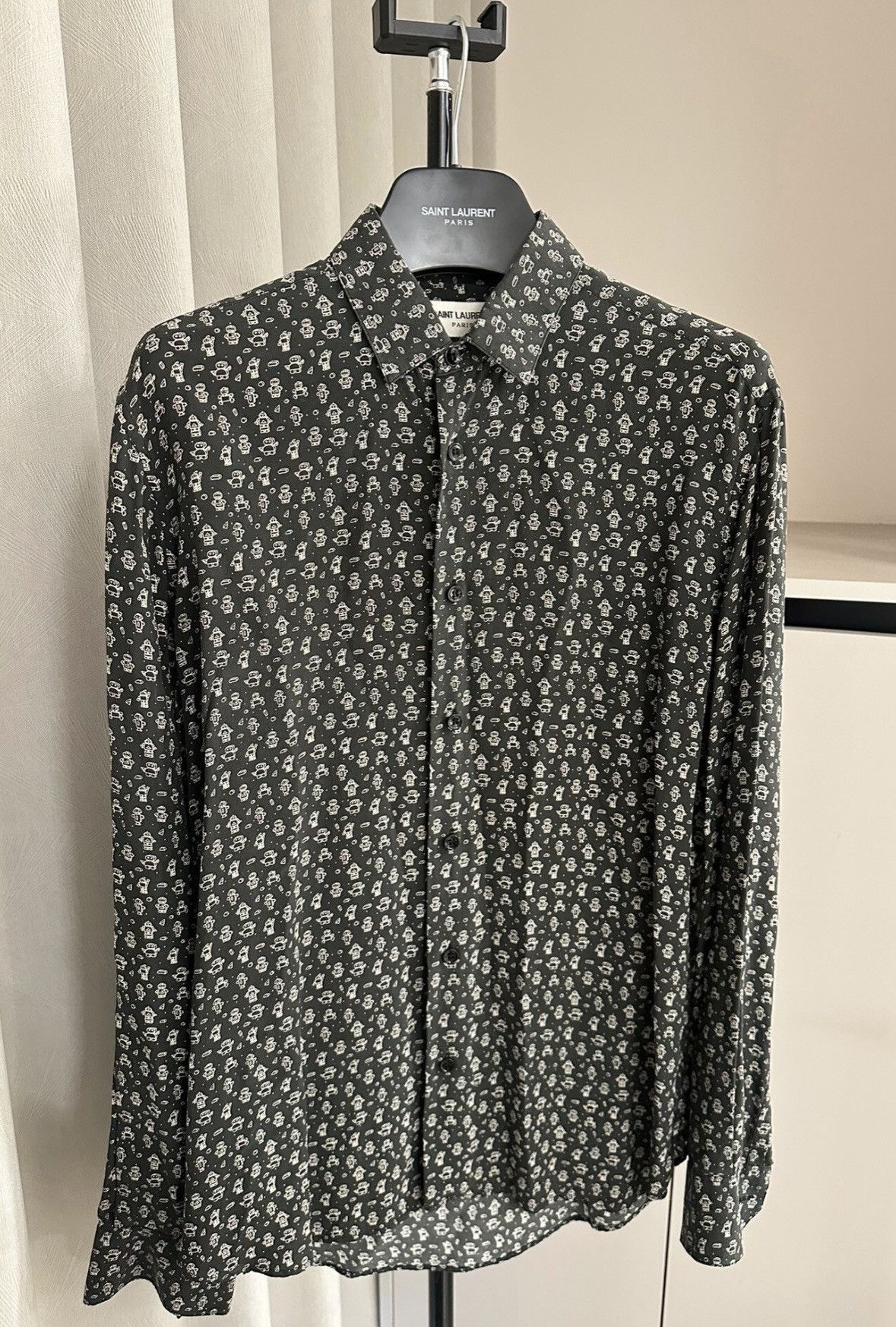 Saint Laurent Paris Saint Laurent SLP 2019SS Mulberry Silk Doll Shirt Size US M / EU 48-50 / 2 - 1 Thumbnail