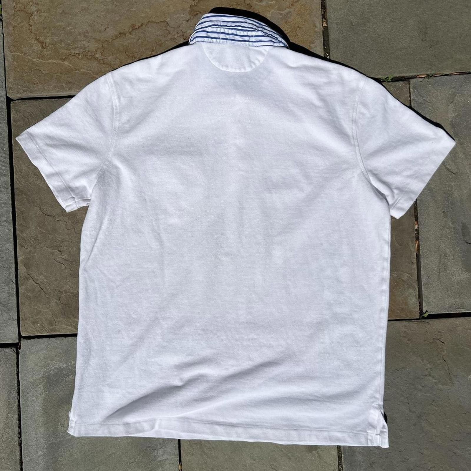 Polo Ralph Lauren Y2K Polo by Ralph Lauren Poplin Stripe Collar Pique Polo Size US XL / EU 56 / 4 - 4 Thumbnail
