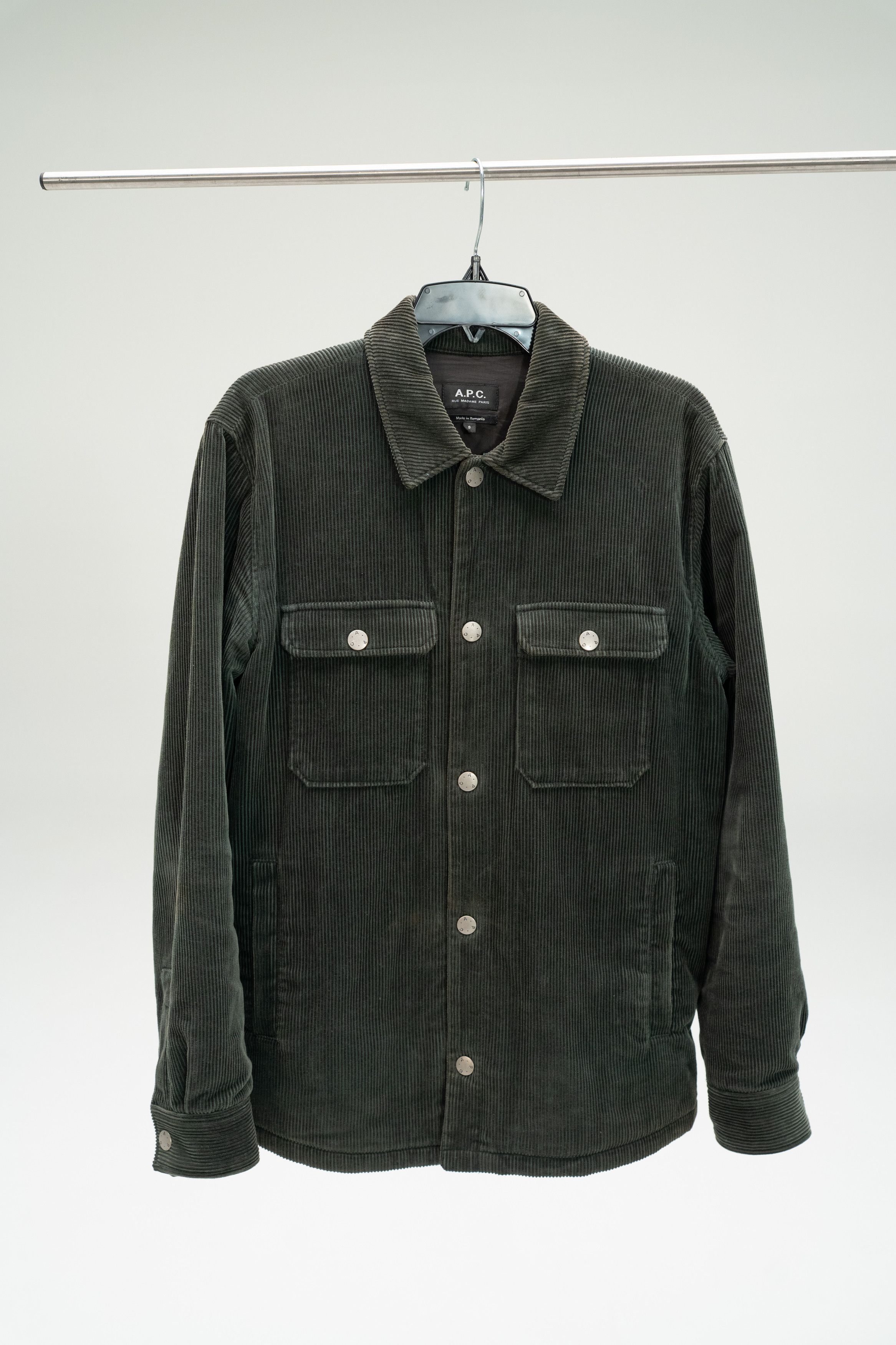 A.P.C. A.P.C. Corduroy Alex Jacket in Dark Green Size US S / EU 44-46 / 1 - 11 Thumbnail