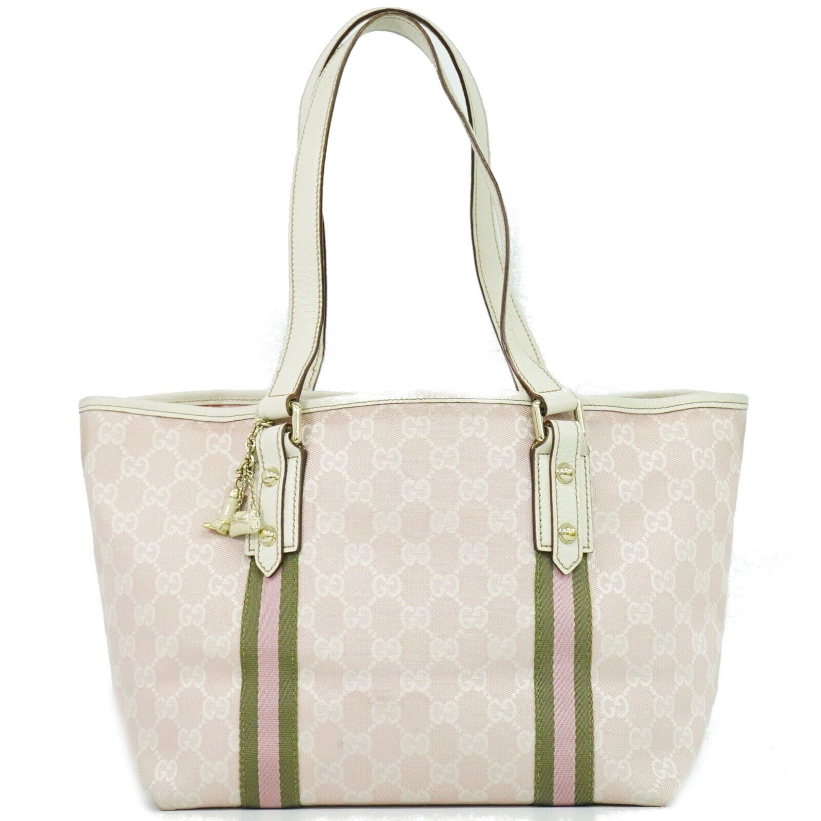 Gucci Sherry Pink Canvas Tote Bag (Pre-Owned) Size ONE SIZE - 1 Thumbnail