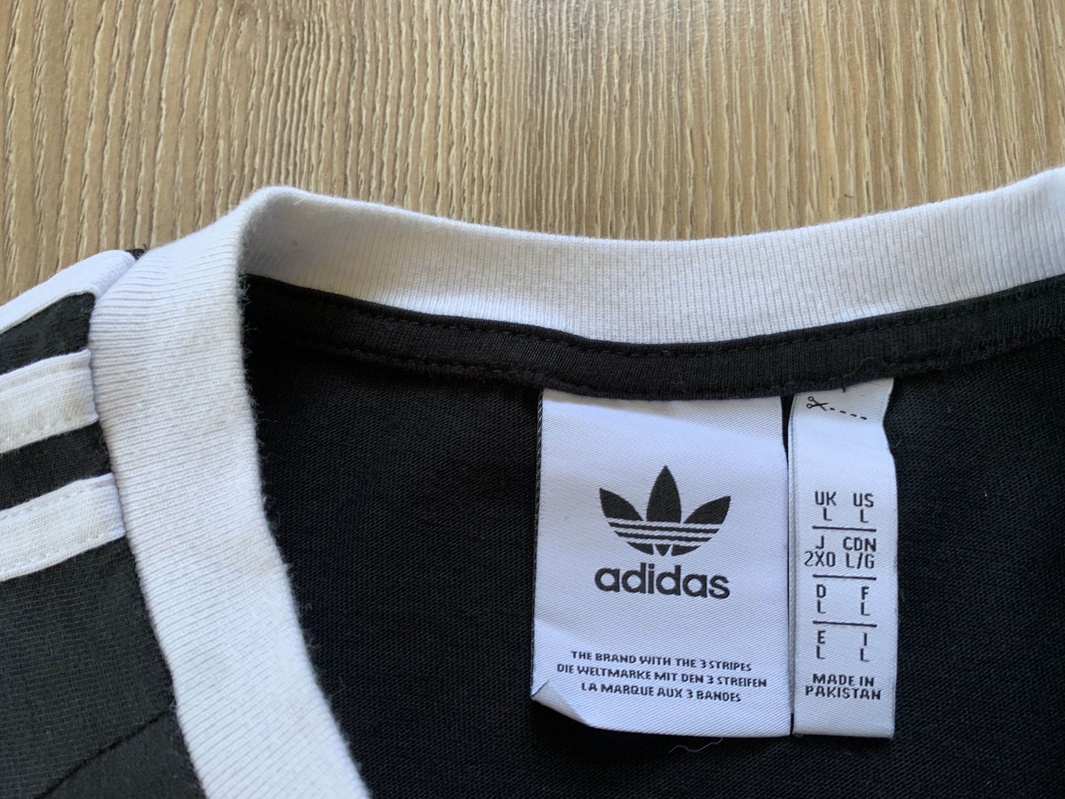 Adidas Adidas Black Cotton T Shirt Size US L / EU 52-54 / 3 - 5 Thumbnail