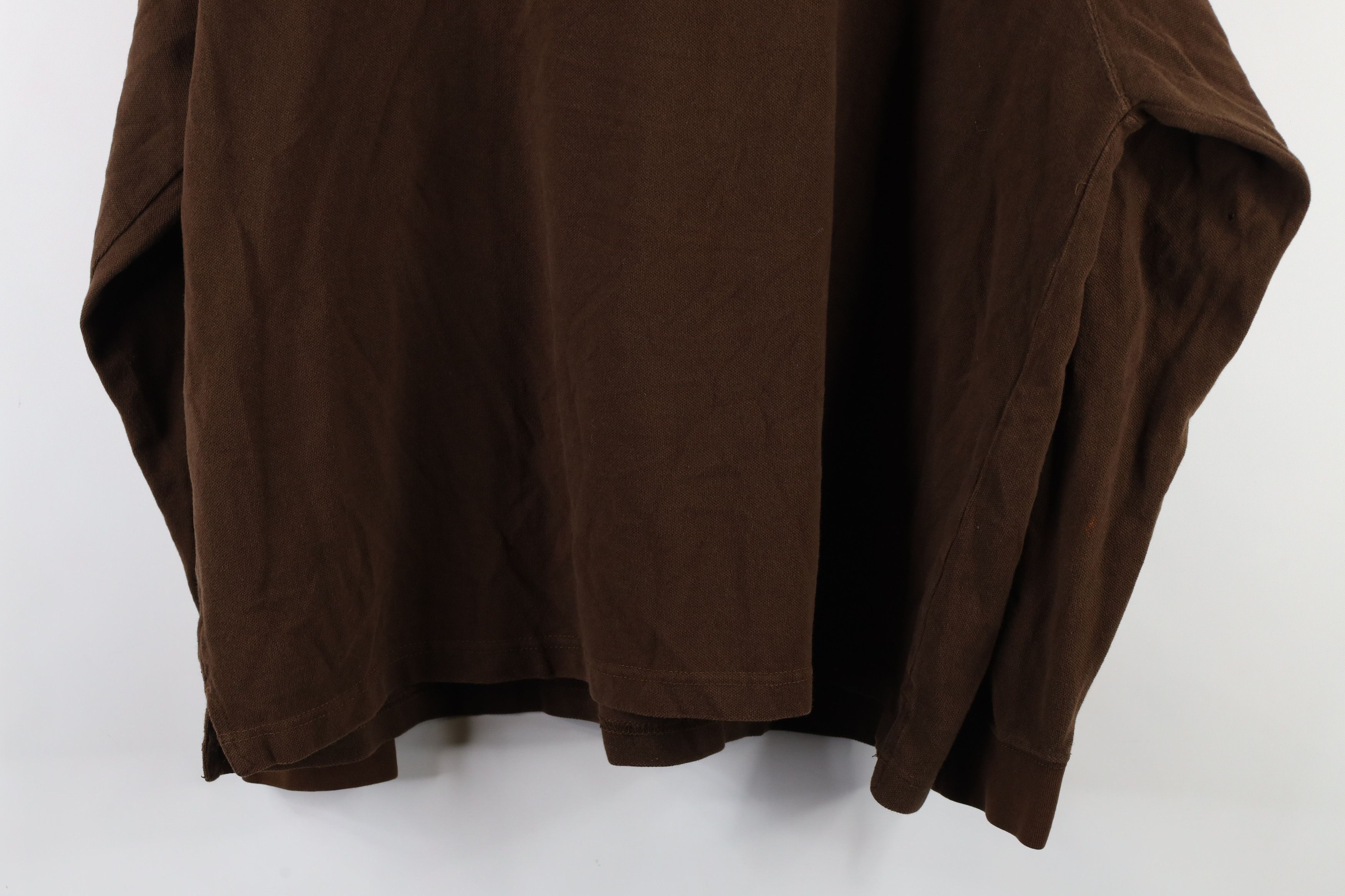 Vintage Vintage 90s Streetwear Long Sleeve Rugby Polo Shirt Brown Size US XL / EU 56 / 4 - 12 Thumbnail