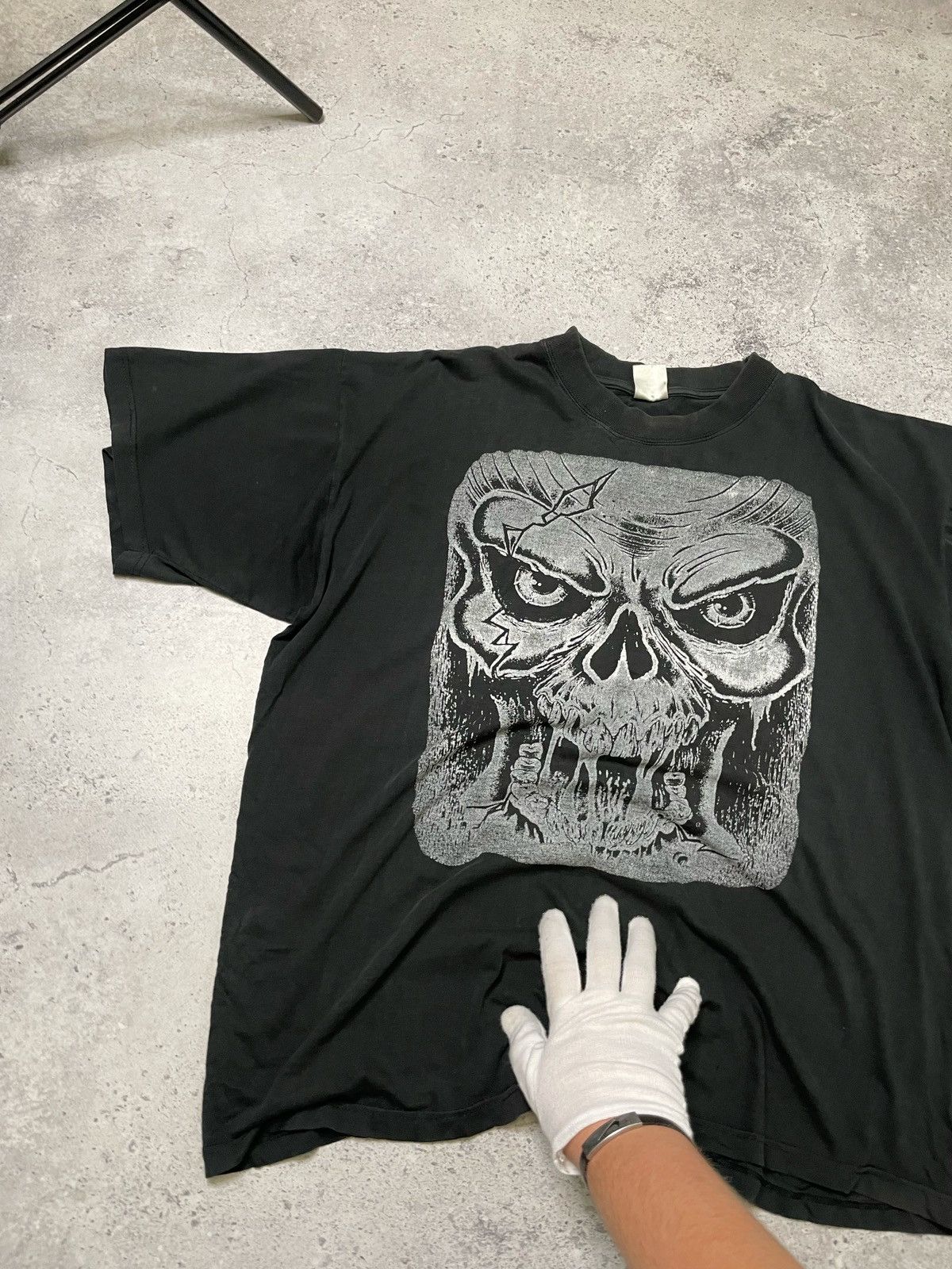 Vintage Vintage 90s Vintage Crazy Graphic Skeleton T-Shirt Size US L / EU 52-54 / 3 - 4 Thumbnail