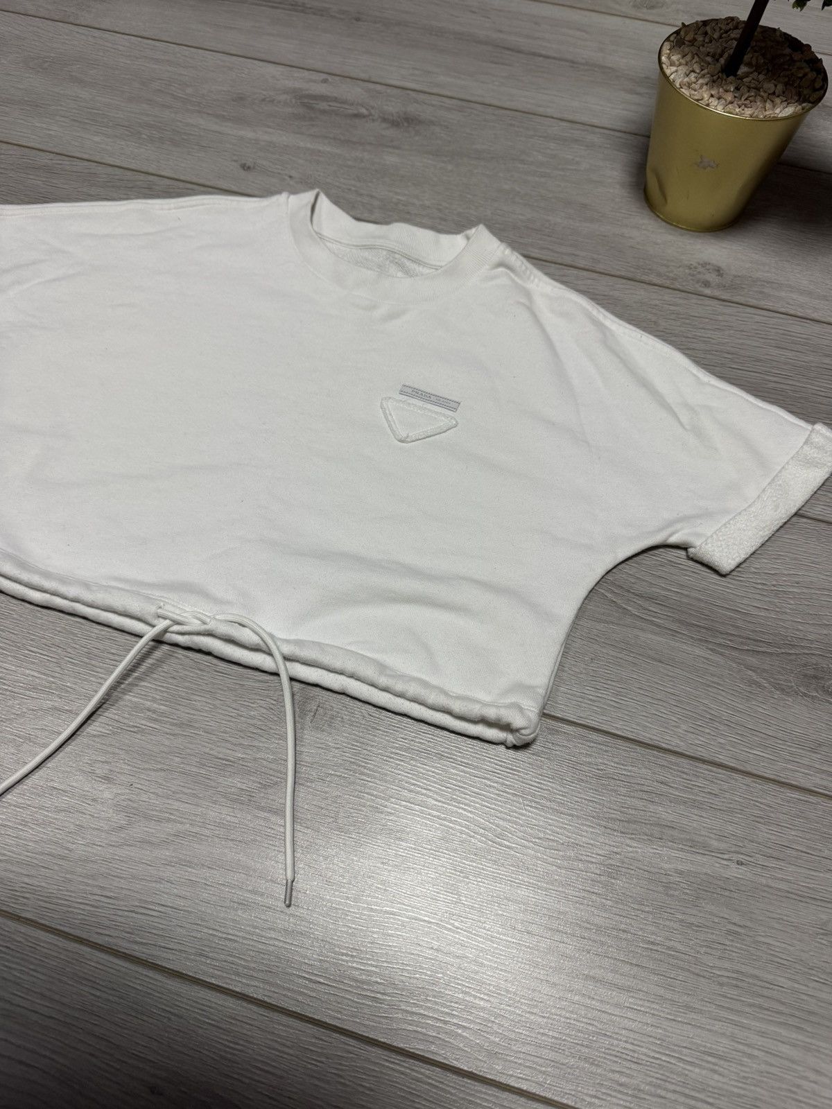 Prada Prada Milano crop top triangle logo tab sweatshirt Size L / US 10 / IT 46 - 3 Thumbnail