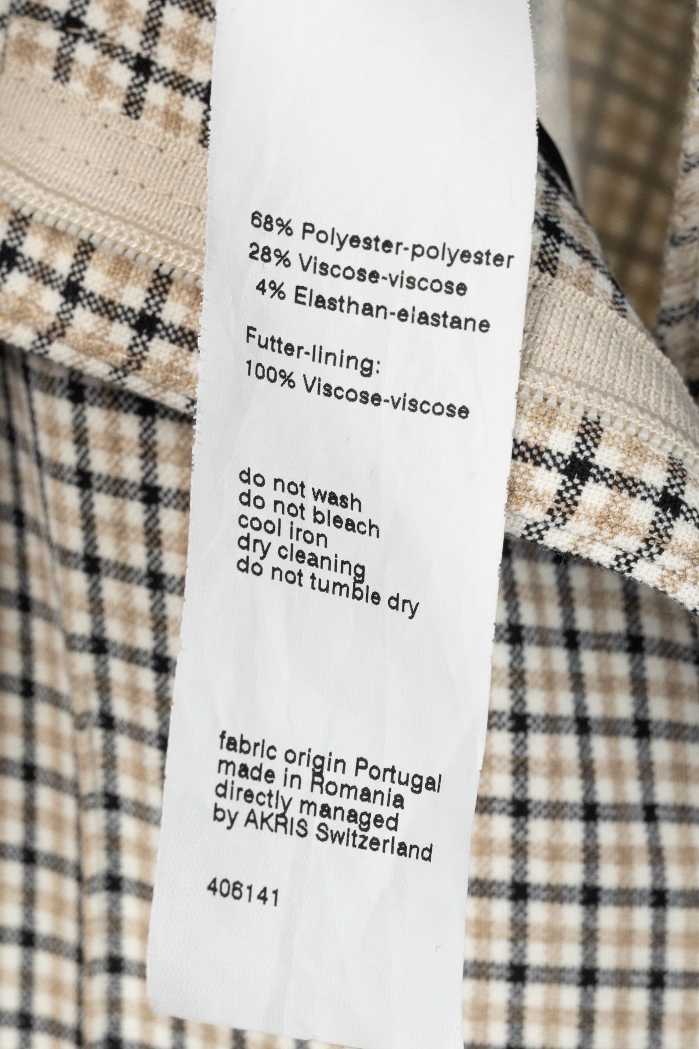 Akris Akris Punto Beige Plaid Bootcut Trousers Size 30" / US 8 / IT 44 - 9 Thumbnail