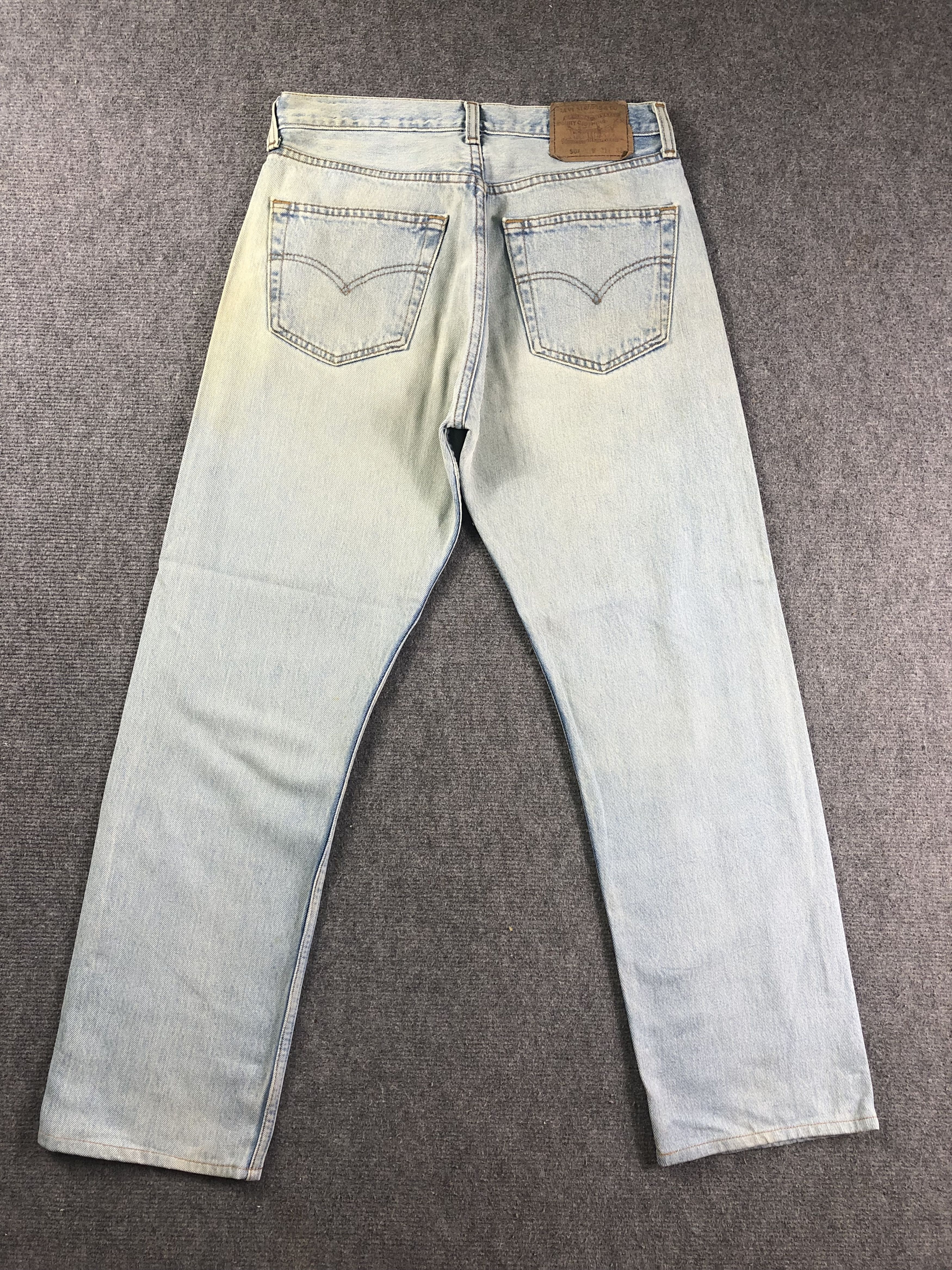Levi's Light Blue Levis 501 Denim Jeans 30x28 Size 31" - 9 Thumbnail