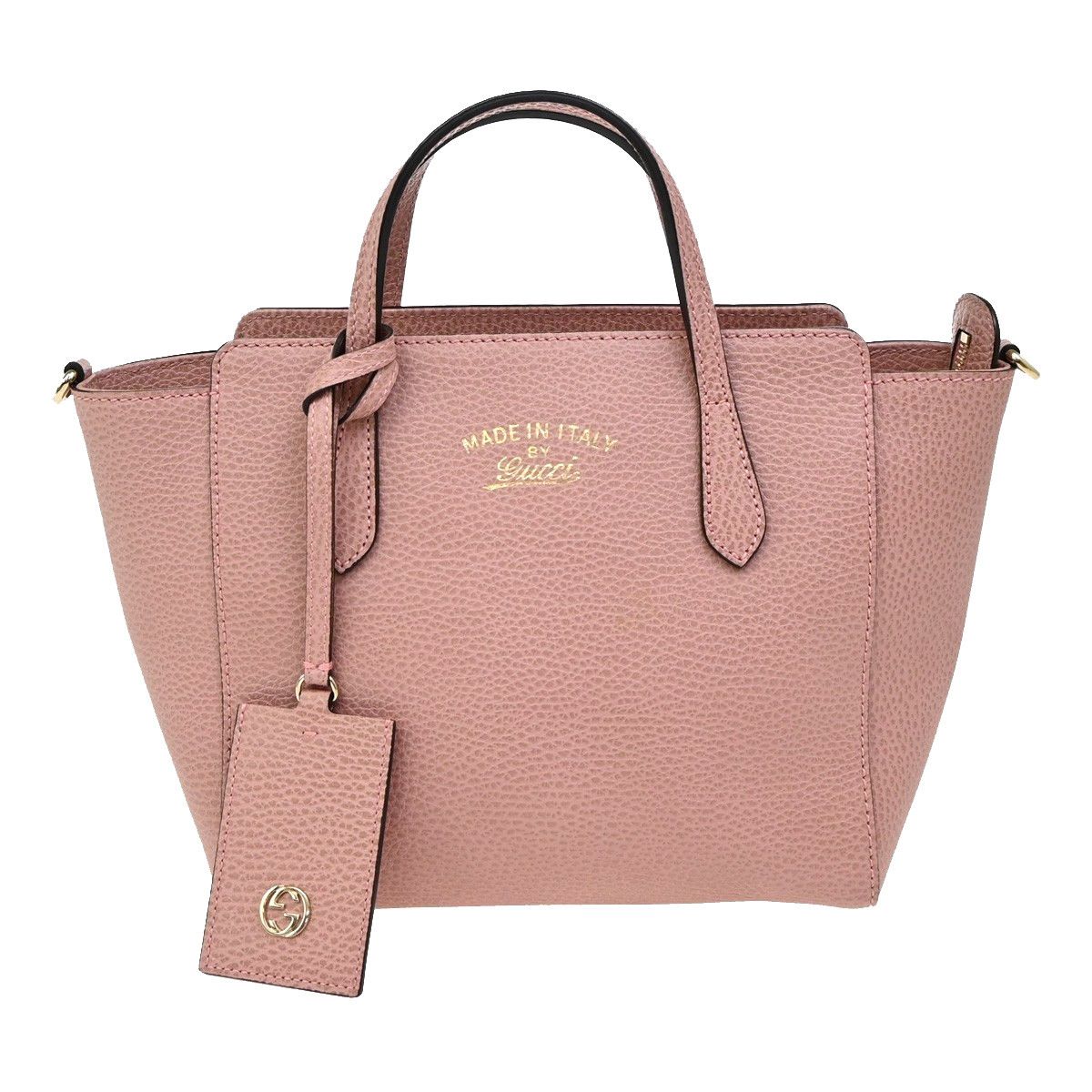 Gucci Gucci Swing Crossbody Bag Pebbled Leather Size ONE SIZE - 1 Thumbnail