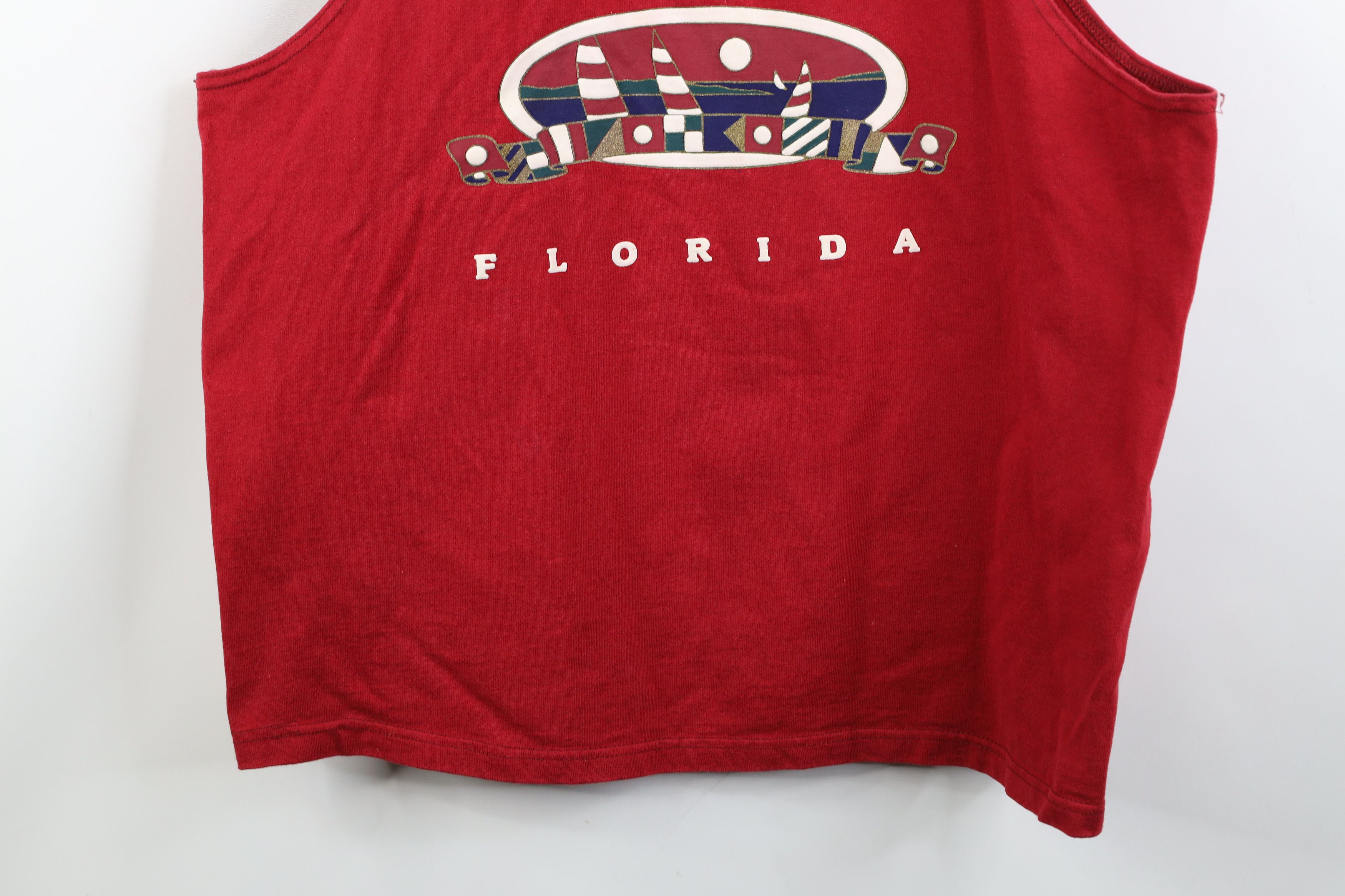 Vintage Vintage 90s Streetwear Florida Sailing Tank Top T-Shirt Size US L / EU 52-54 / 3 - 3 Thumbnail