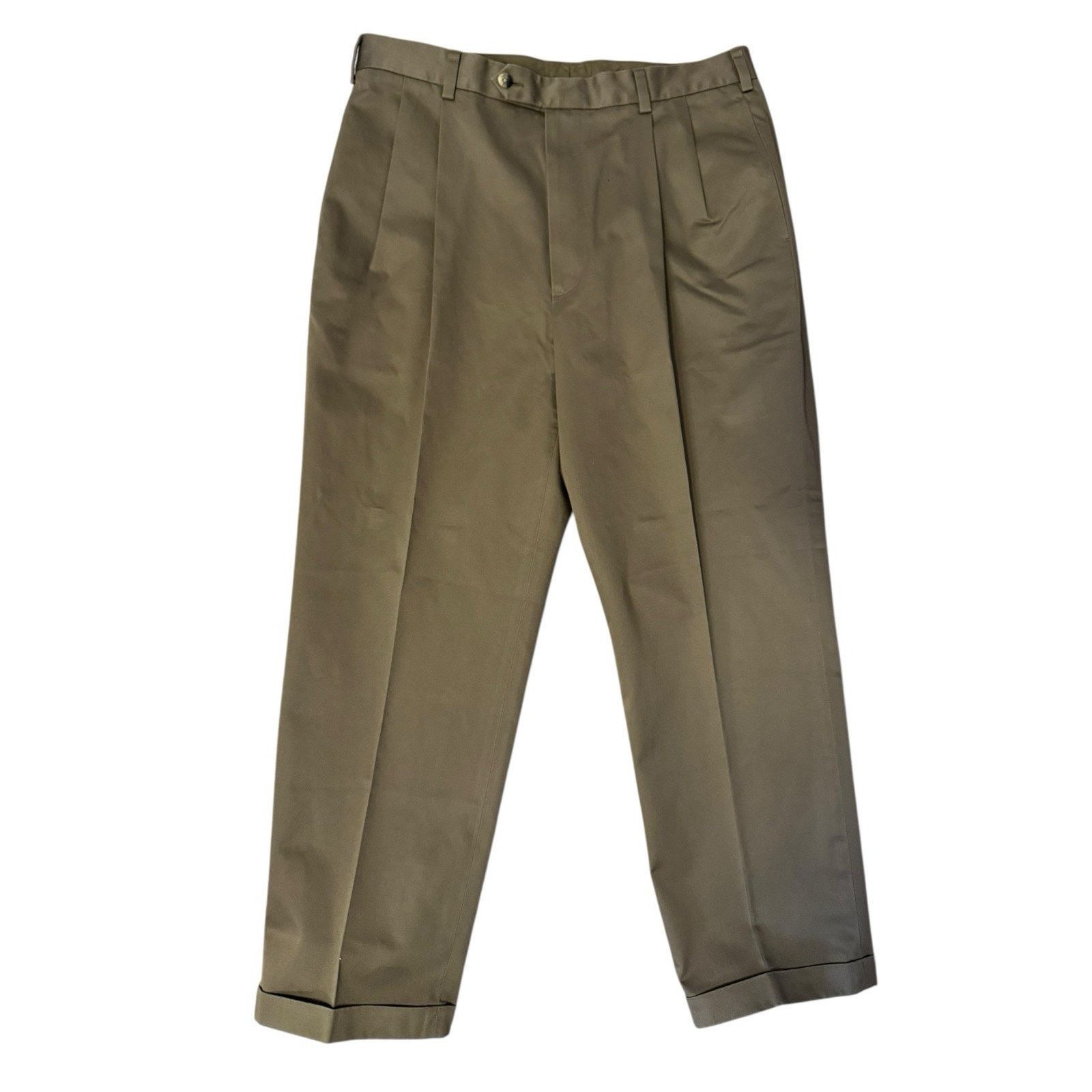 Jos. A. Bank Jos A Banks NEW Traveler ‘s Twill Pants 36x29 Pleated Cuffs Size US 36 / EU 52 - 1 Thumbnail