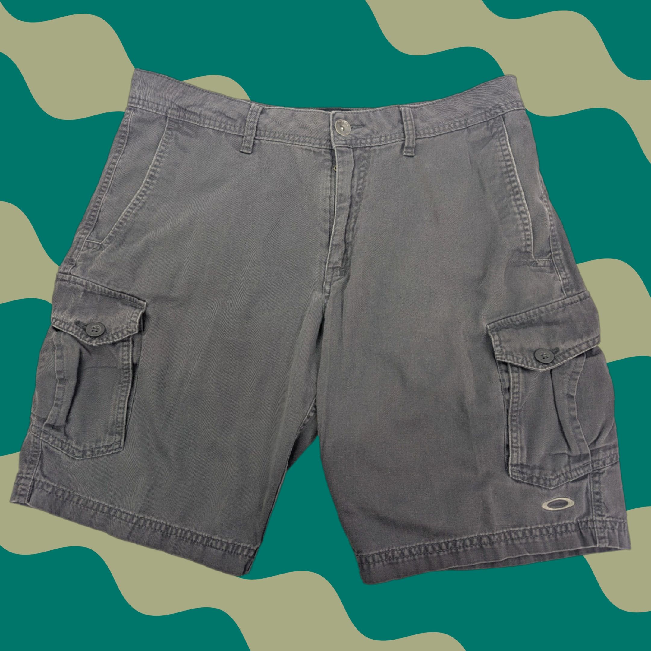 Oakley Oakley Cargo Shorts Men's Gray Size 34 Cotton Outdoor Skater Cargo Size US 34 / EU 50 - 1 Thumbnail